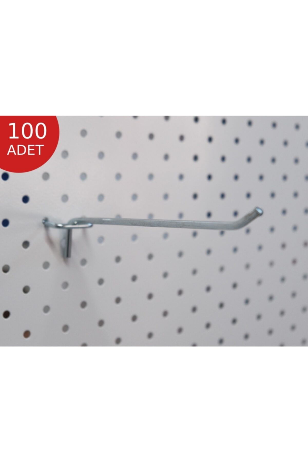 Acar Raf Delikli Perde & Fon Kancası 100 Adet 20cm Perde, Raf Ve Pano Kancası