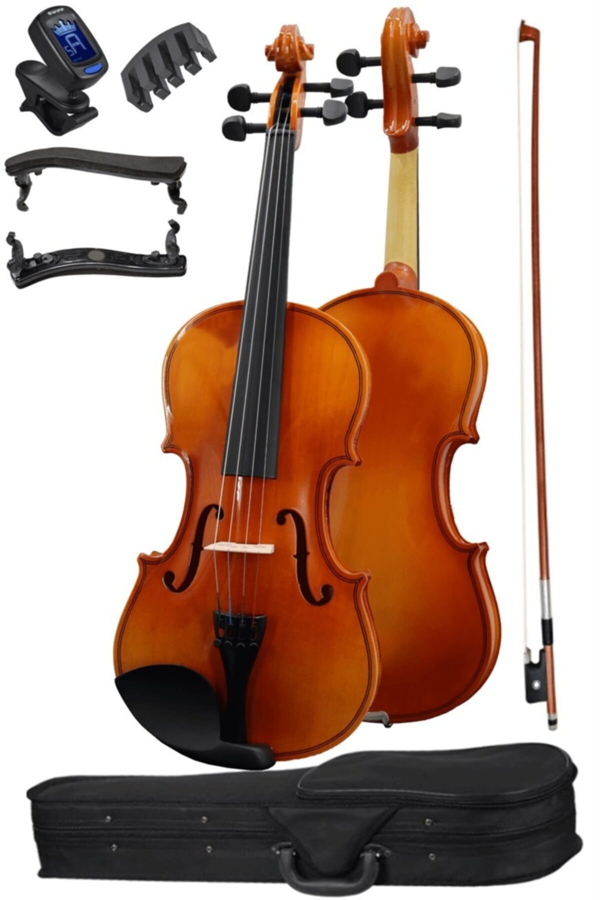 Midex Cvl744pak-1/2 çocuk Kemanı 8-10 Yaş 2/4 (yastık Tuner Susturucu Çanta Yay Reçine)