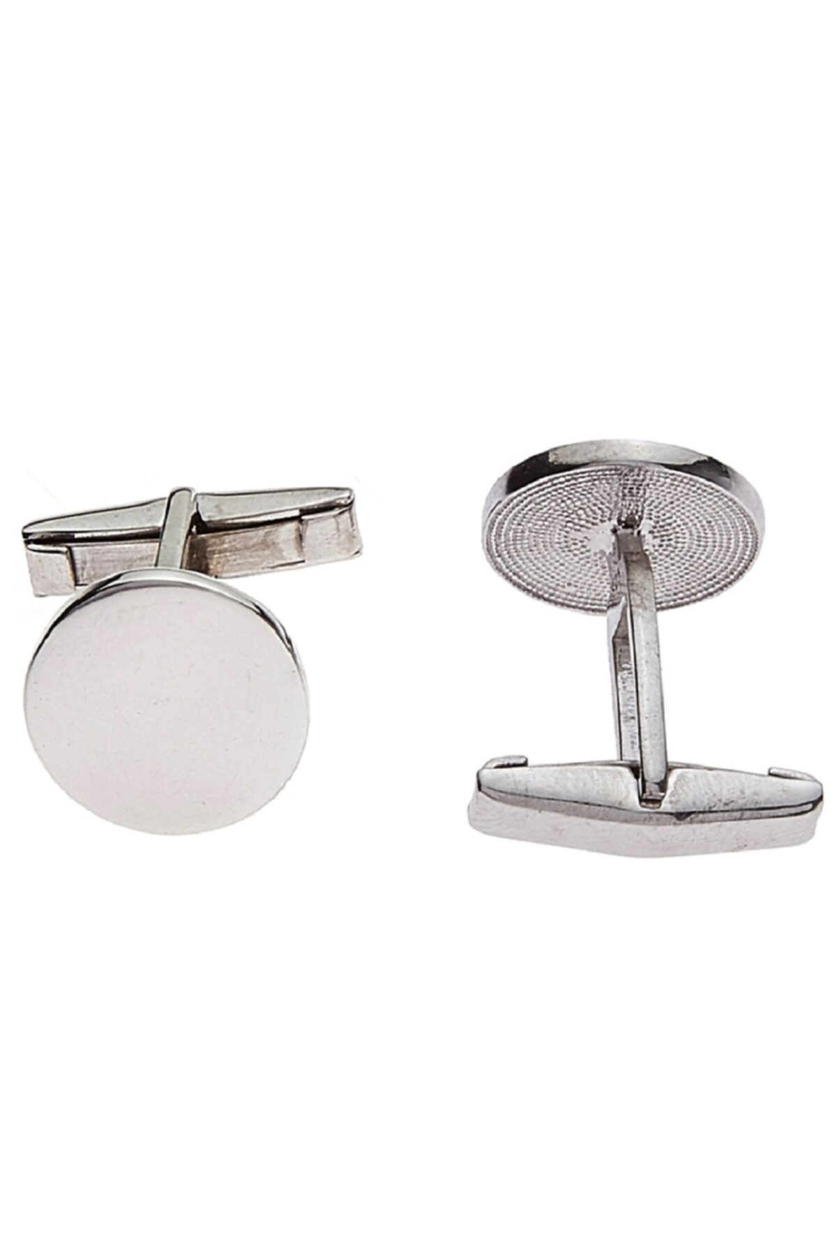 Mypat Silver Yuvarlak Model Gümüş Kol Düğmesi