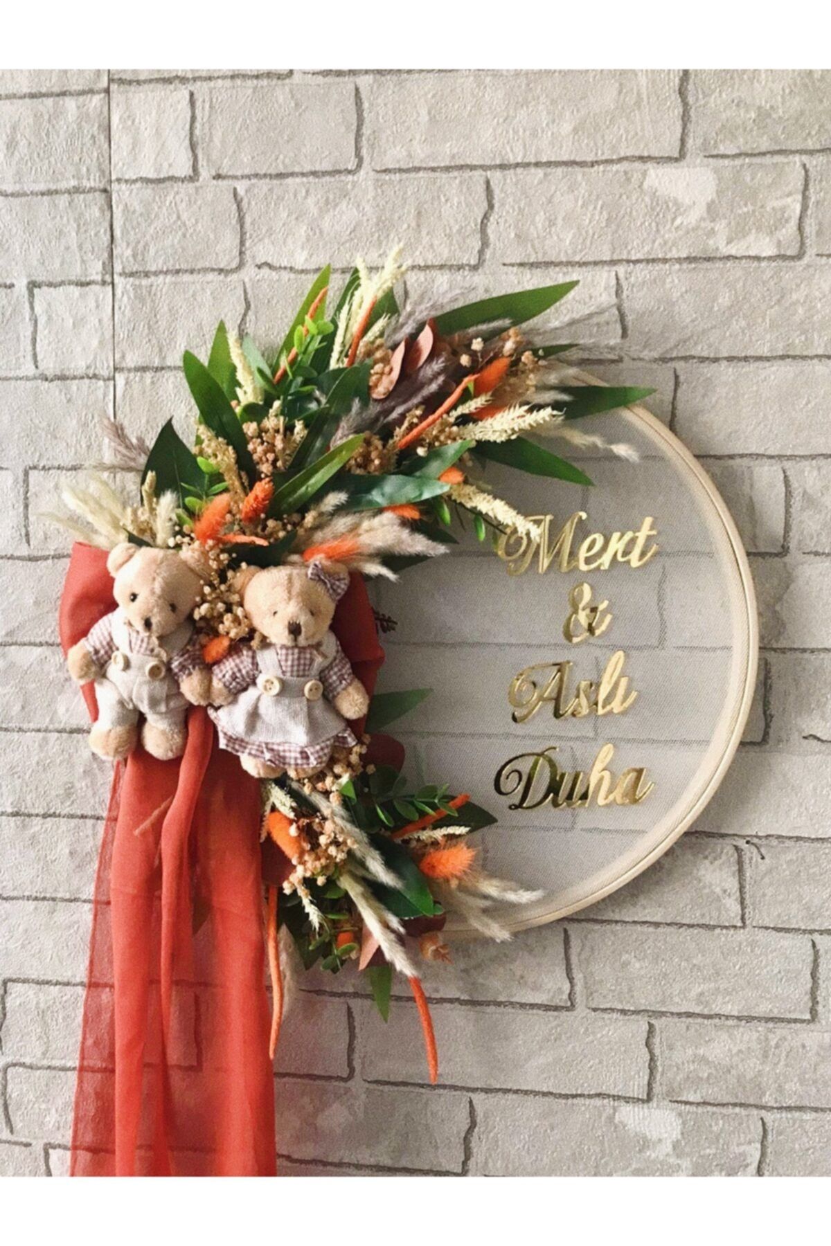 Moshi Design Bebek Kapı Süsü Kardeşlere Isimli