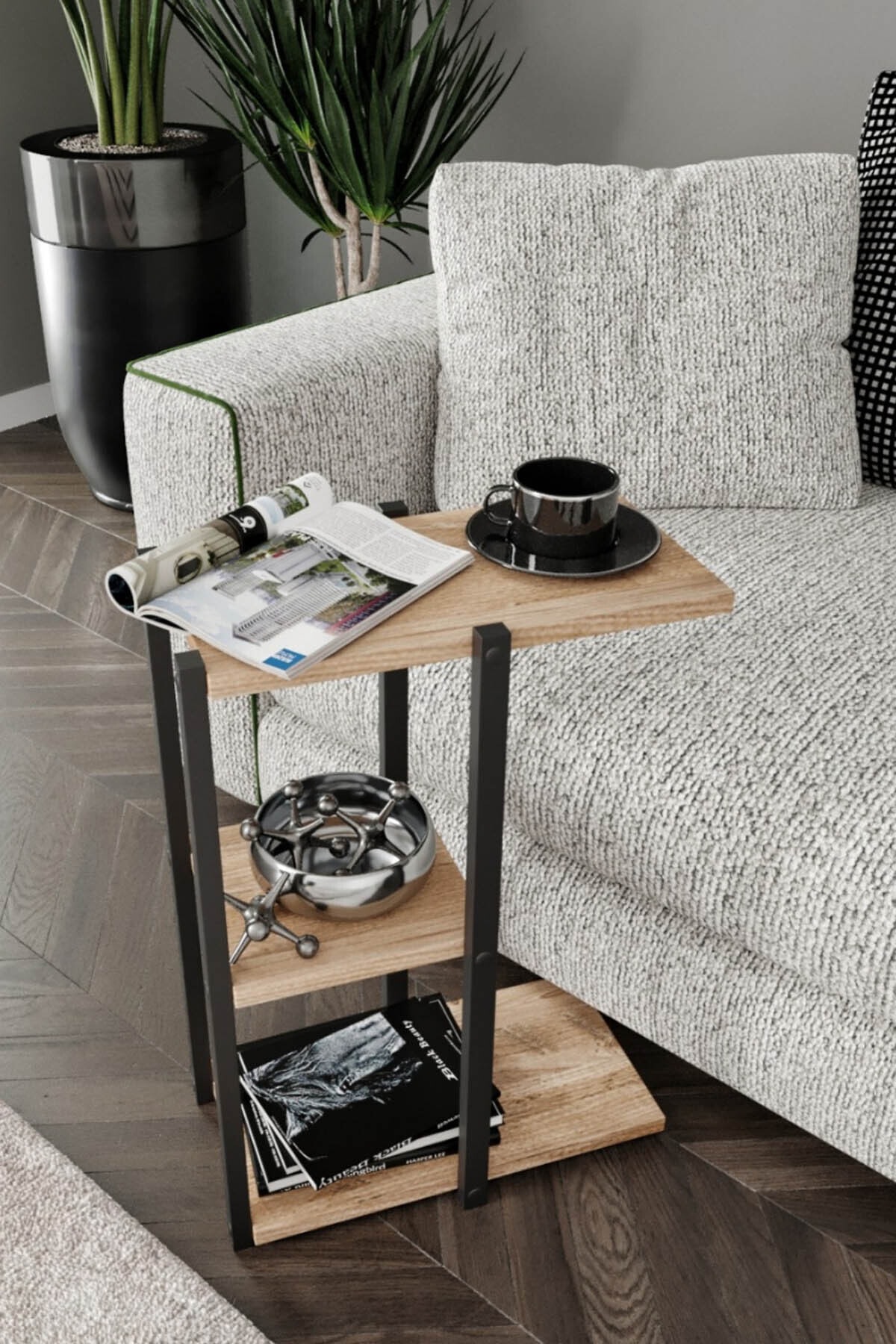 Else Halı Else Kahve C Sehpa Koltuk Sehpası Yan Sehpa Zigon Sehpa Modern Mdf Servis Sehpası