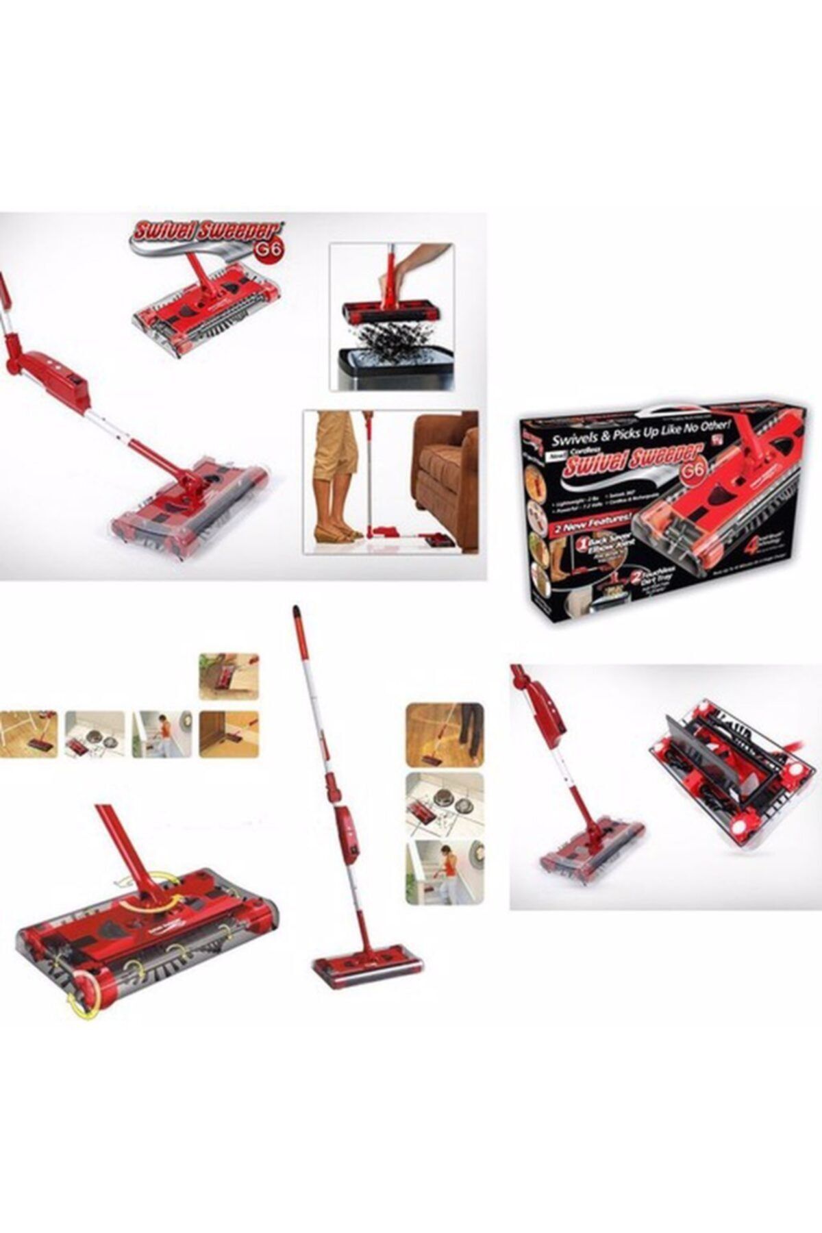 Lentebur34 Swivel Sweeper G6 Katlanabilir Kablosuz Şarjlı Süpürge