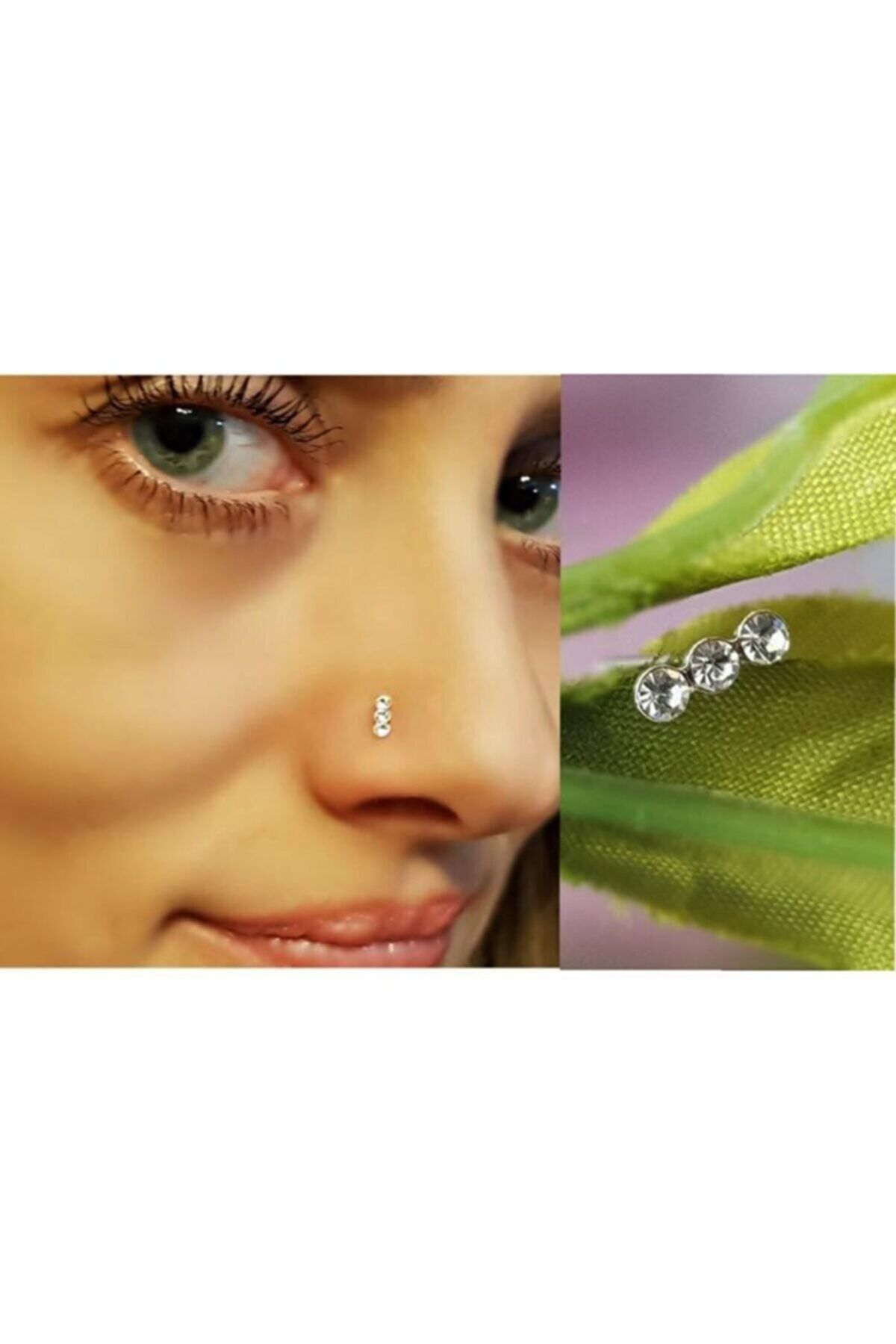 Si&Si Accessories 925 Ayar Gümüş Zirkon Üç Taş Hızma