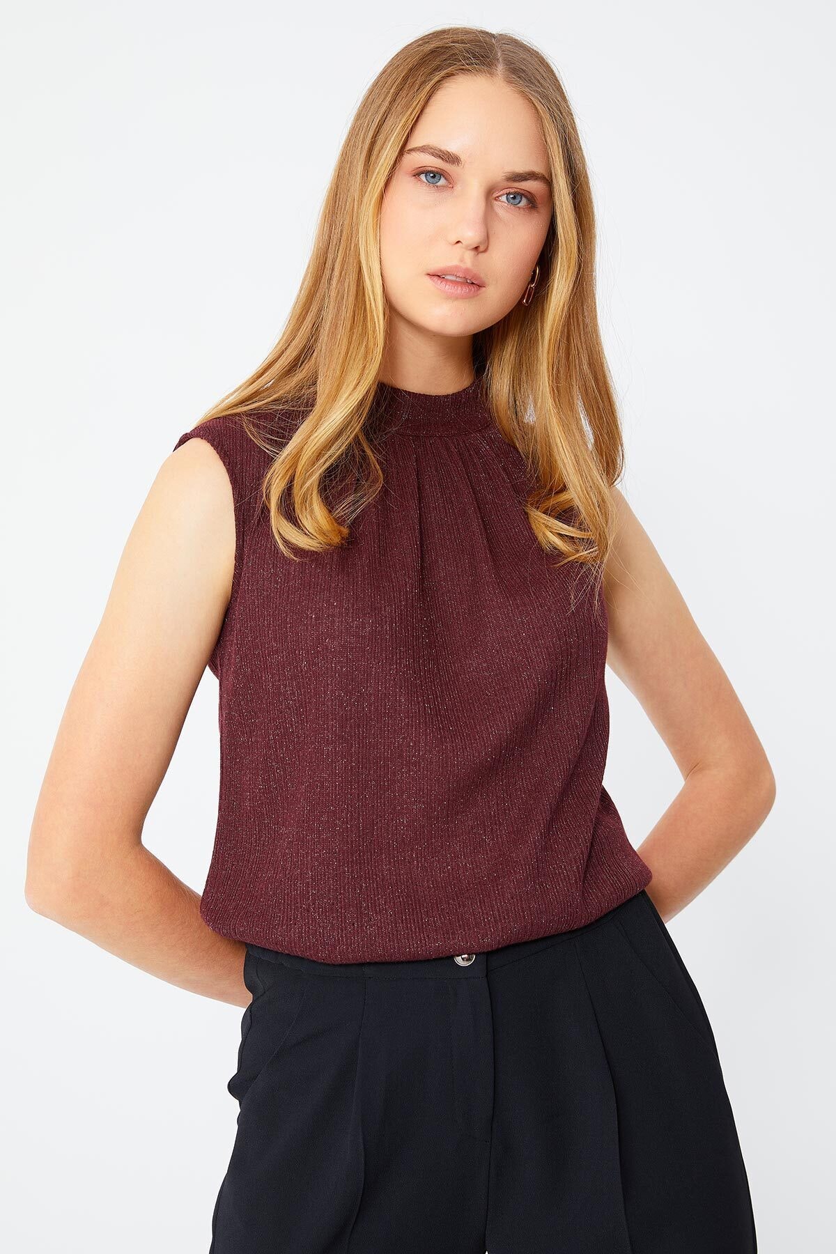 Chima Sıfır Yaka Basic Bluz
