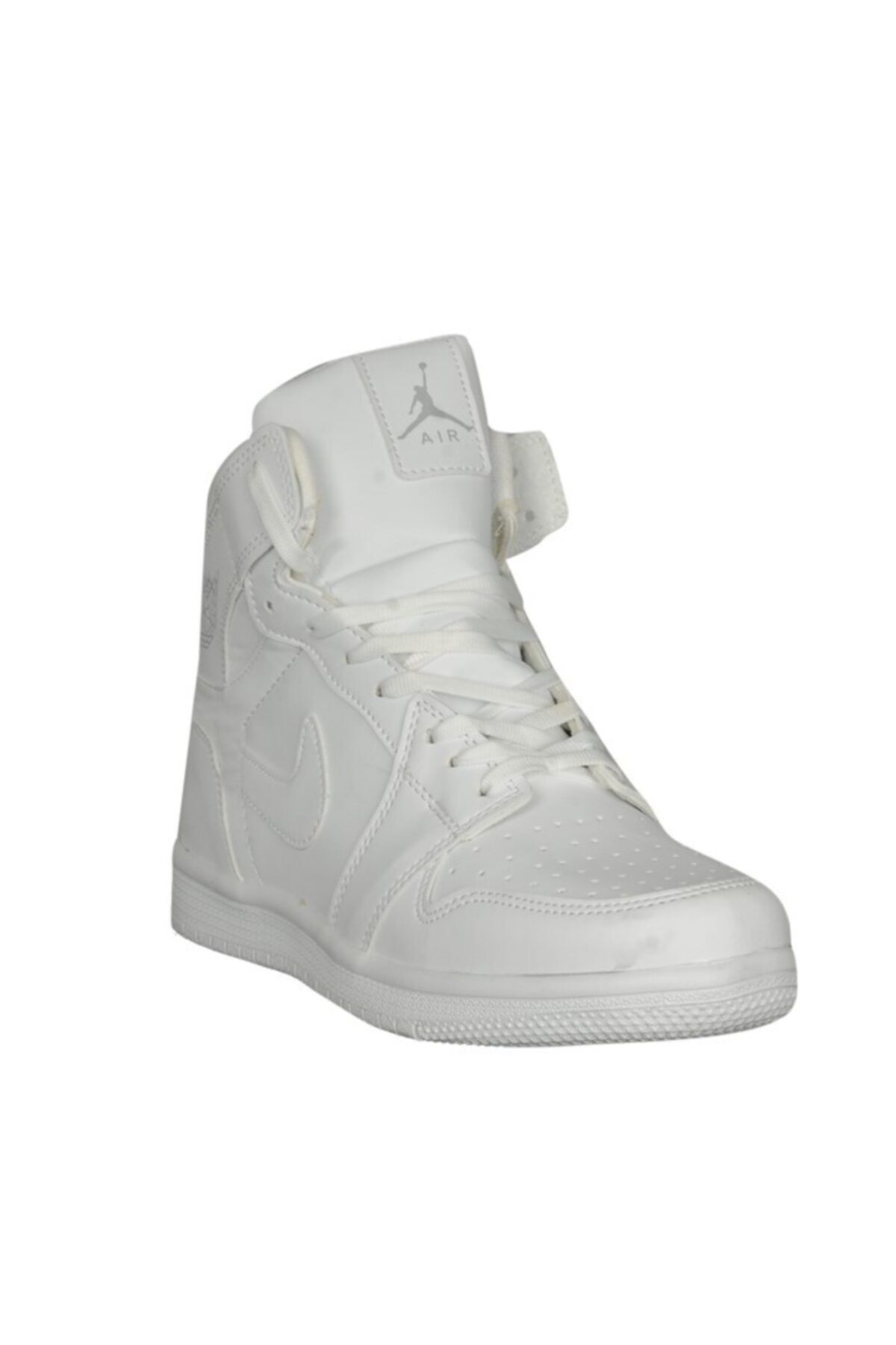 yemenioutlet Unisex Boğazlı Spor Ayakkabı Bilekli Sneaker Air Beyaz Çizgili (36-44) Numara Uzun