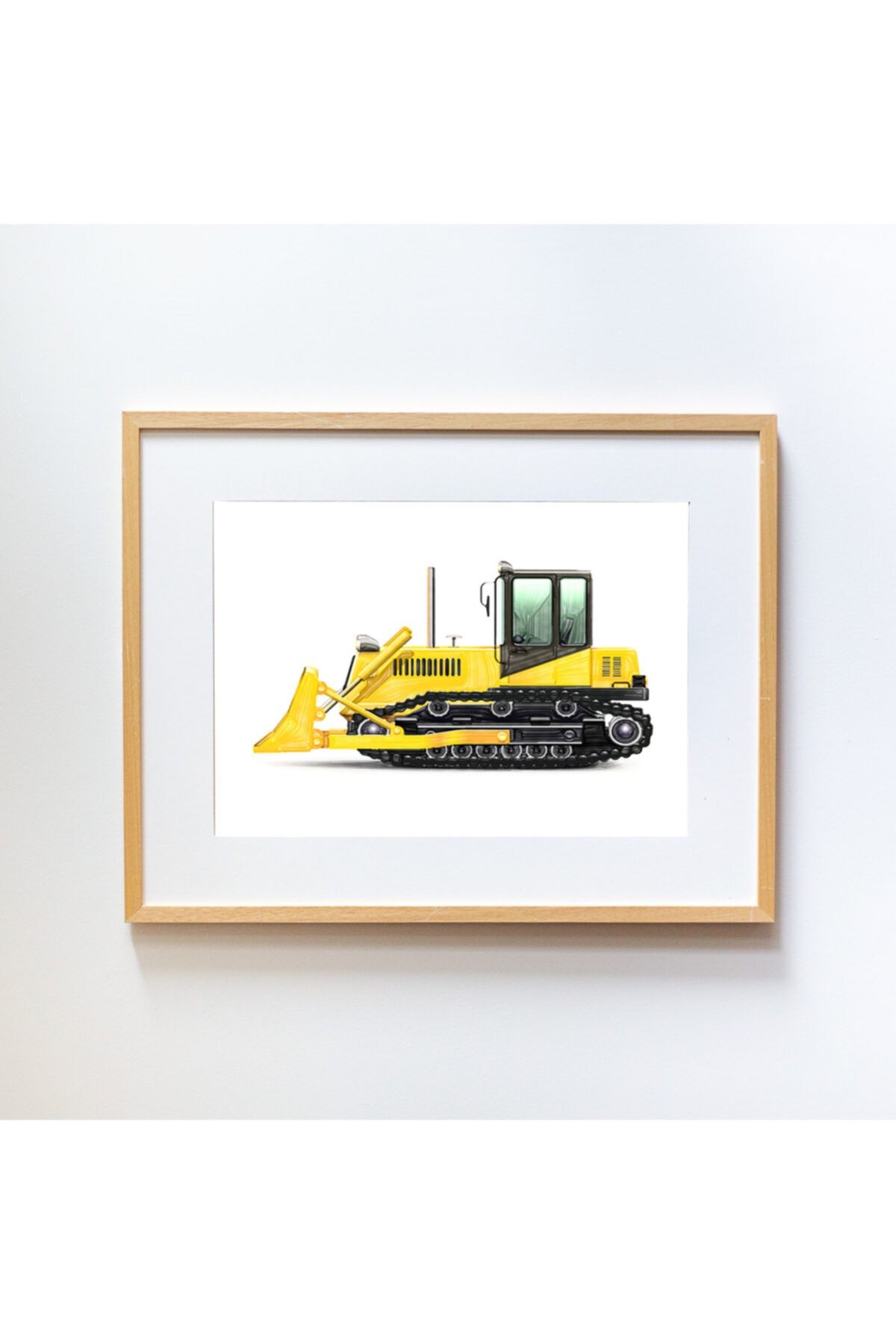 Little Forest Animals Buldozer Çocuk Odası Tablo