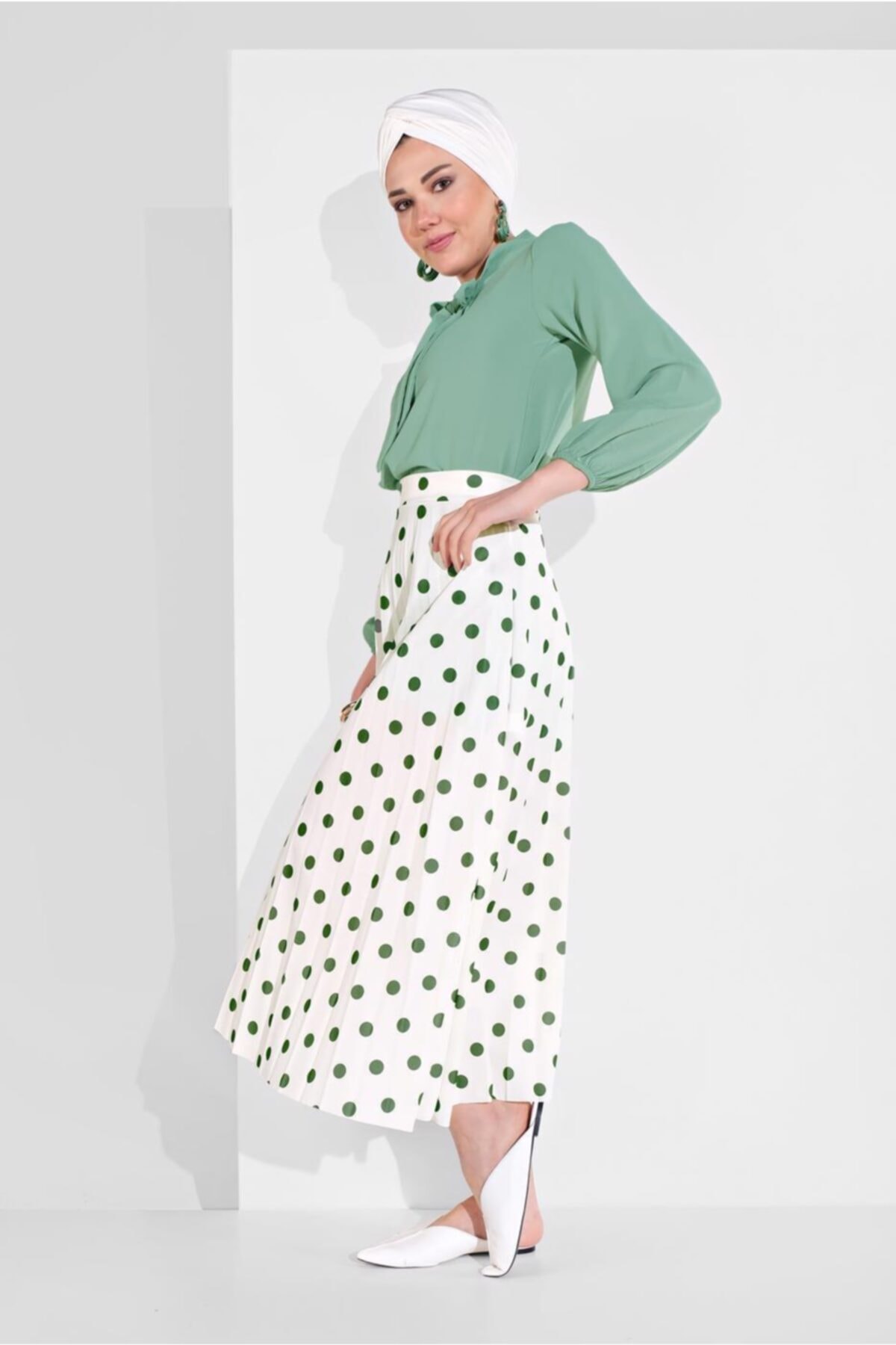 TRENDTESETTÜR Puantiye Desenli Etek 9161