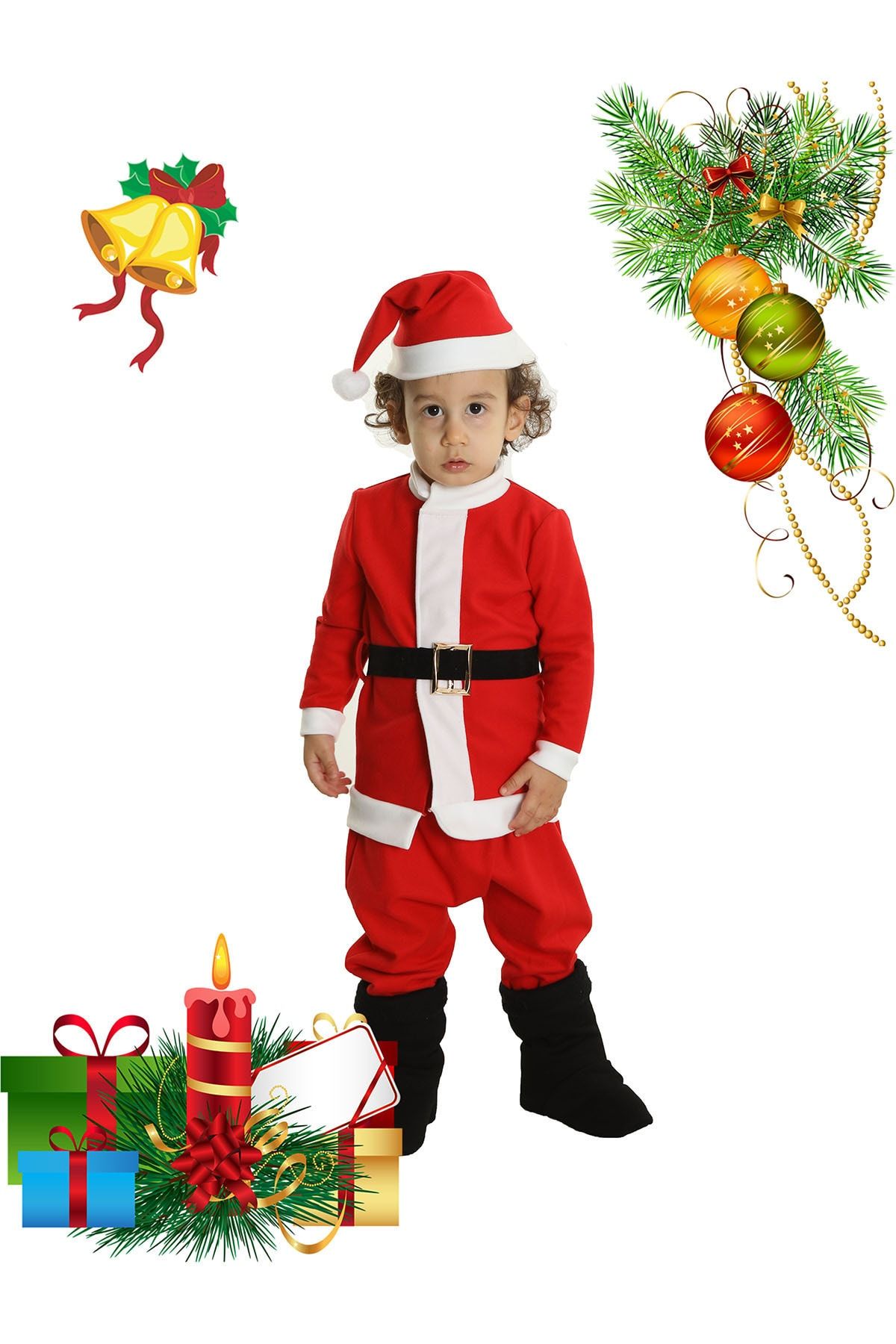 SPOT KOSTÜM Noel Baba Yeni Yıl Erkek Çocuk Kostümü