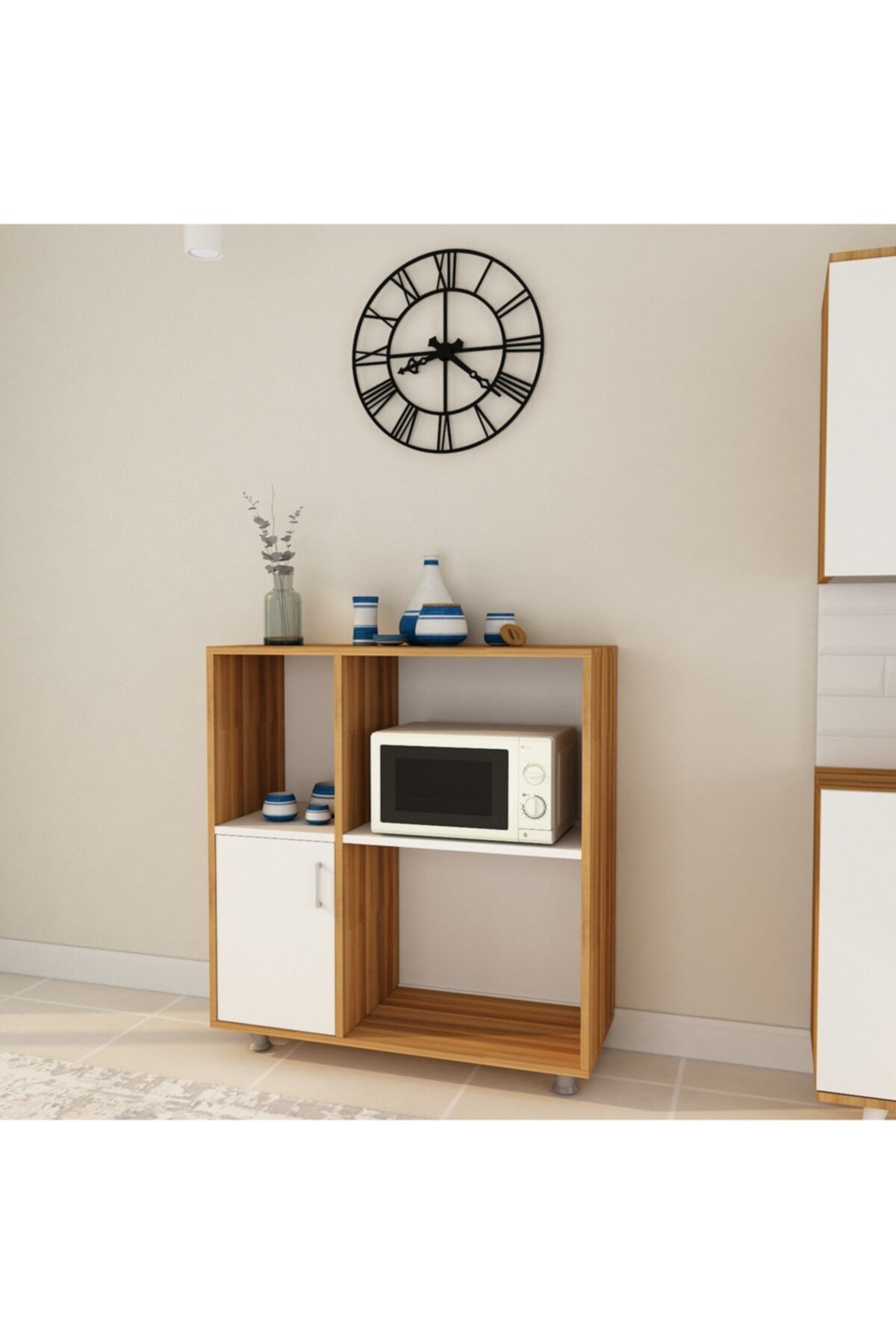 Fupe Shop Nehir Mutfak Dolap Yerli Ceviz 100 X 110 X 35