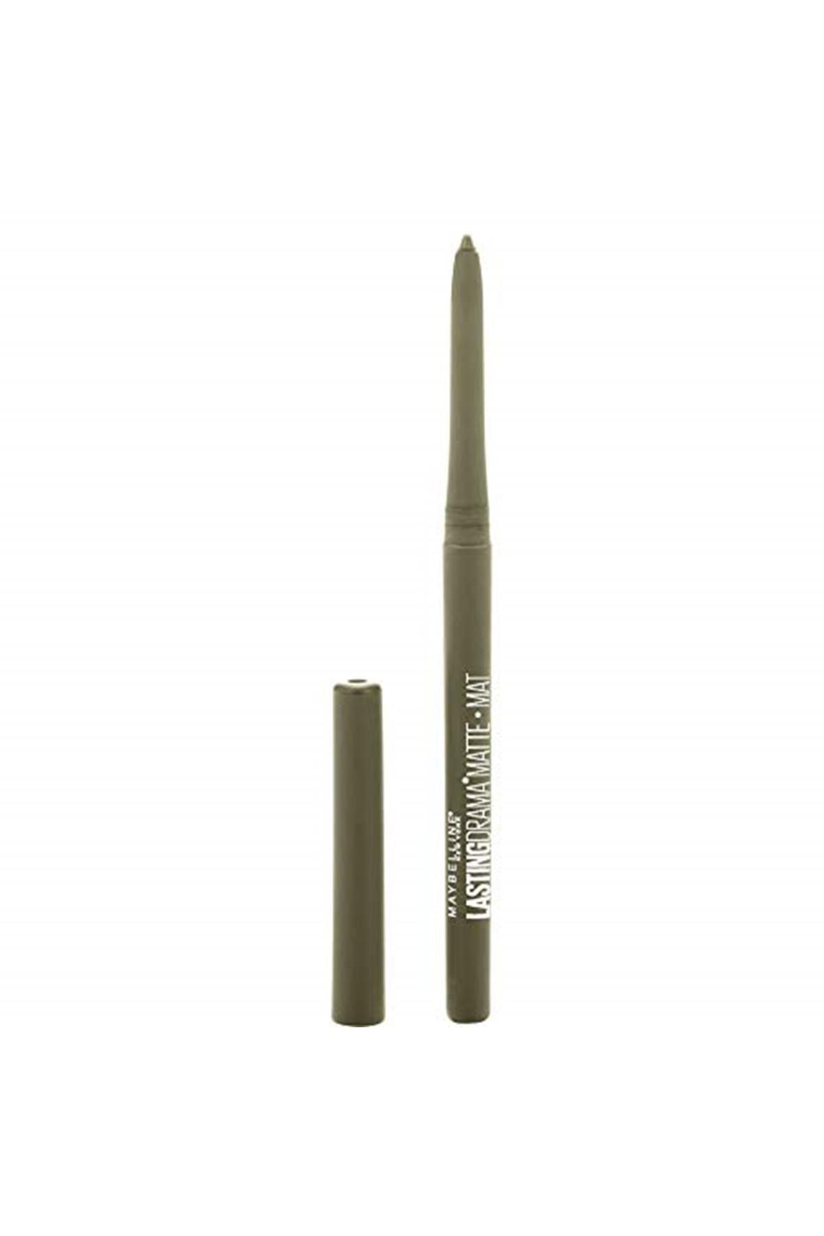 Maybeline Maybelline New York Lasting Drama 24h Carbon Matte Göz Kalemi, 860 Jade Olive, Haki Yeşili