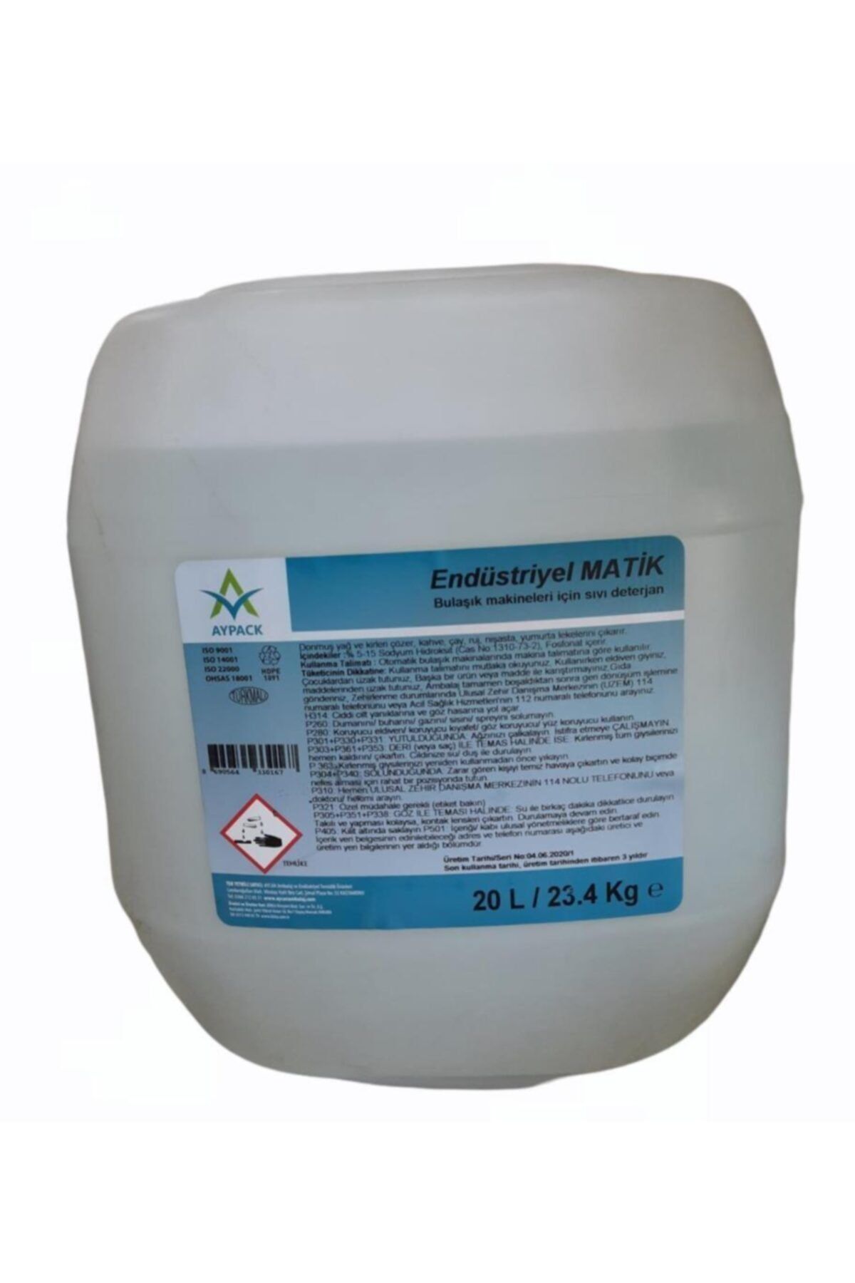 Aypack Bulaşık Makjinası Sıvı Deterjanı 20 lt