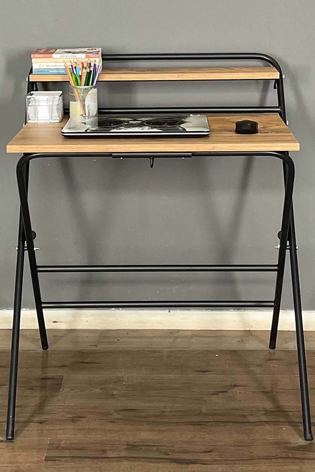 Berta Concept Lich Katlanır Raflı Çalışma Laptop Bilgisayar Okuma Masası