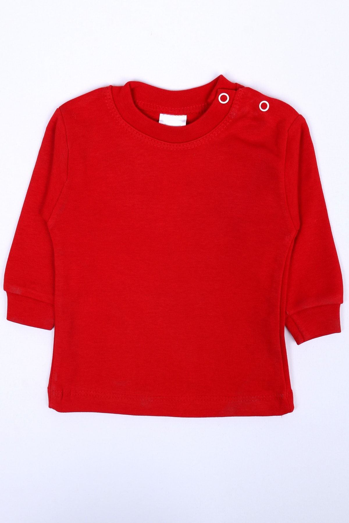 Cansın Mini Unisex Bebek Kırmızı Düz 0-36 Ay Body 0101b-2