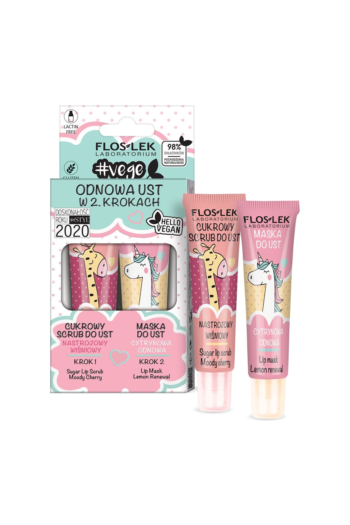 Floslek Yenileyici Dudak Bakım Seti(kirazlı Şeker Peeling+yenileyici Limon Özlü Maske) 2x14 Gr