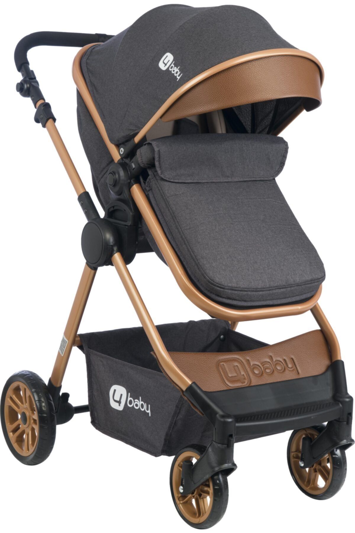 4 Baby Ab-490 Comfort Gold Travel Sistem Bebek Arabası Pusetli Antrasit 2022 Yeni