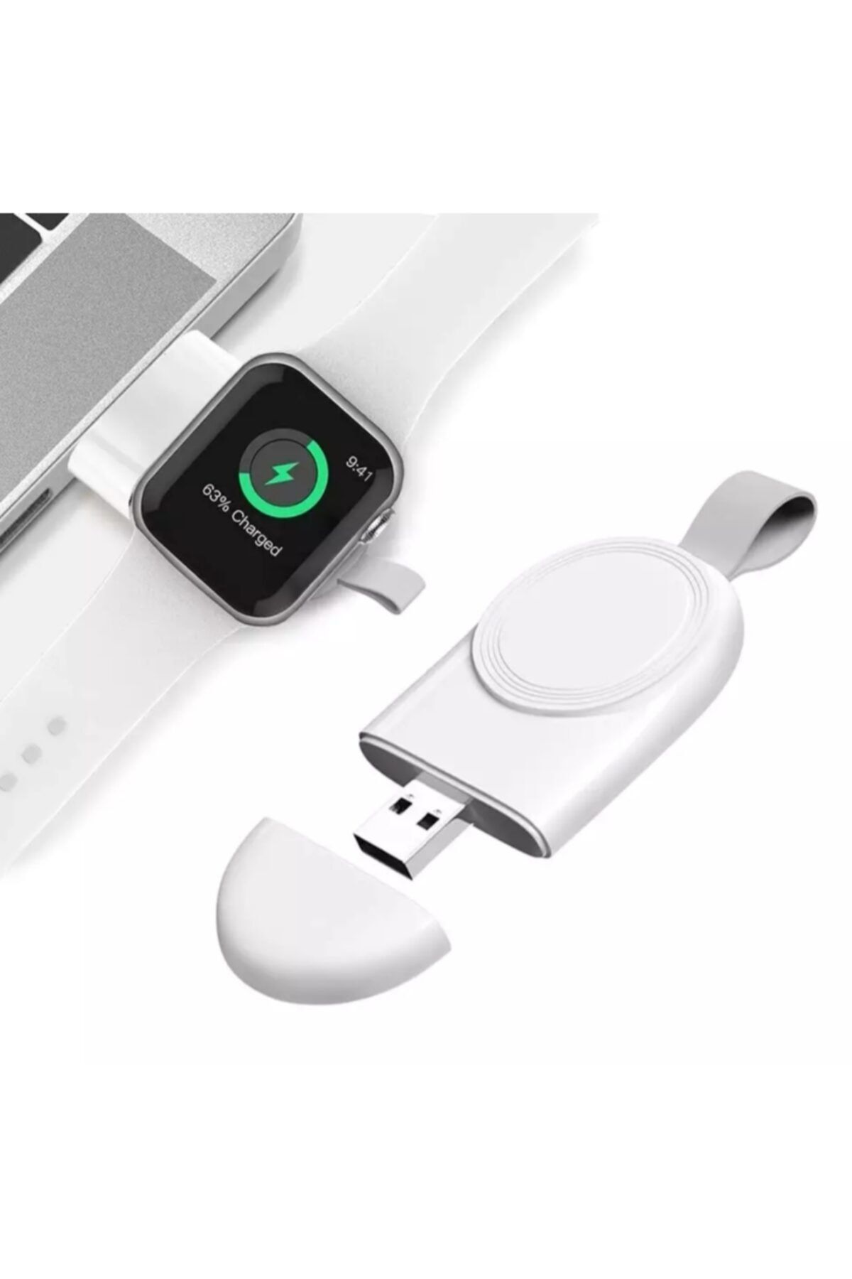 GREGOSS Apple Watch Kablosuz Sarj 7,6,5,4,3 Uyumlu Akıllı Saat Usb Sarj