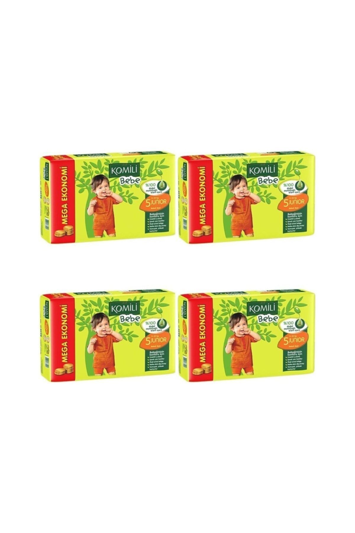 Komili Bebe 5 Numara 30 X 4= 120 Adet Bebek Bezi 11-25 Kg