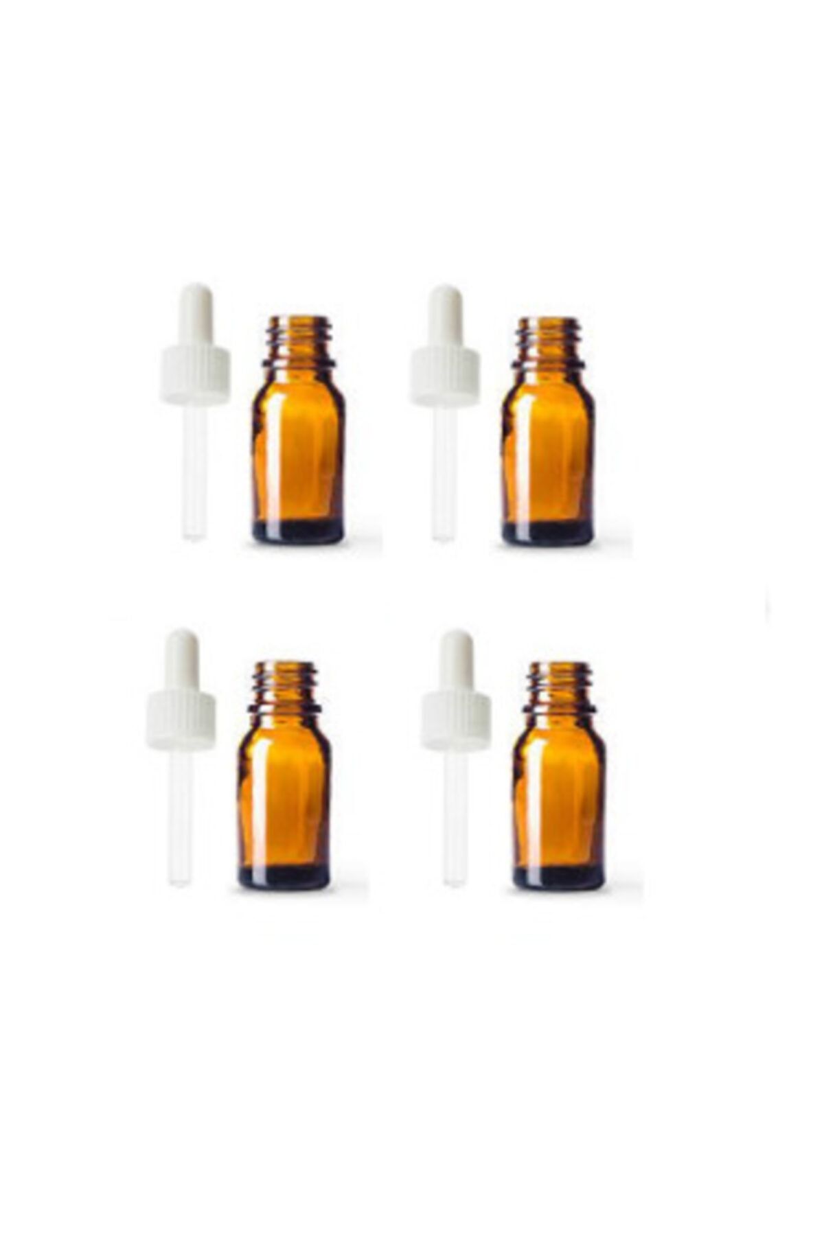 Şişecam Amber Cam Şişe 20 ml (20 CC) Kilitli Pompalı Damlalık (4'ER ADET)