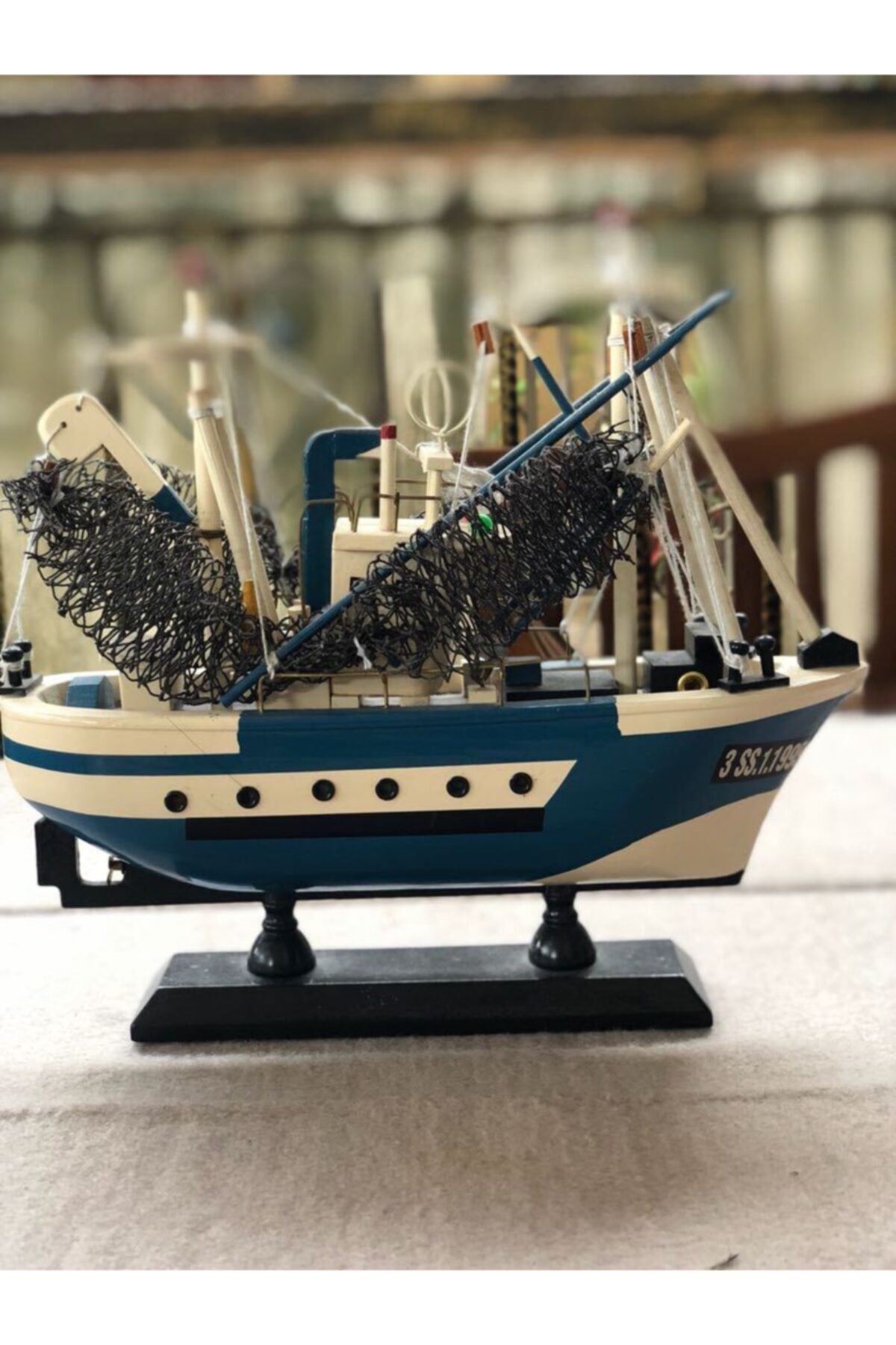 Espa Dekorati f Ahşap Gemi  Fi shi ng Boat