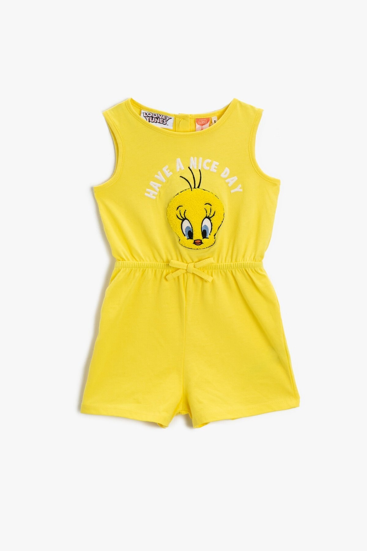 Koton Kız Bebek Tweety Lisanslı Pamuklu Sarı Elbise 1ymg49599ak
