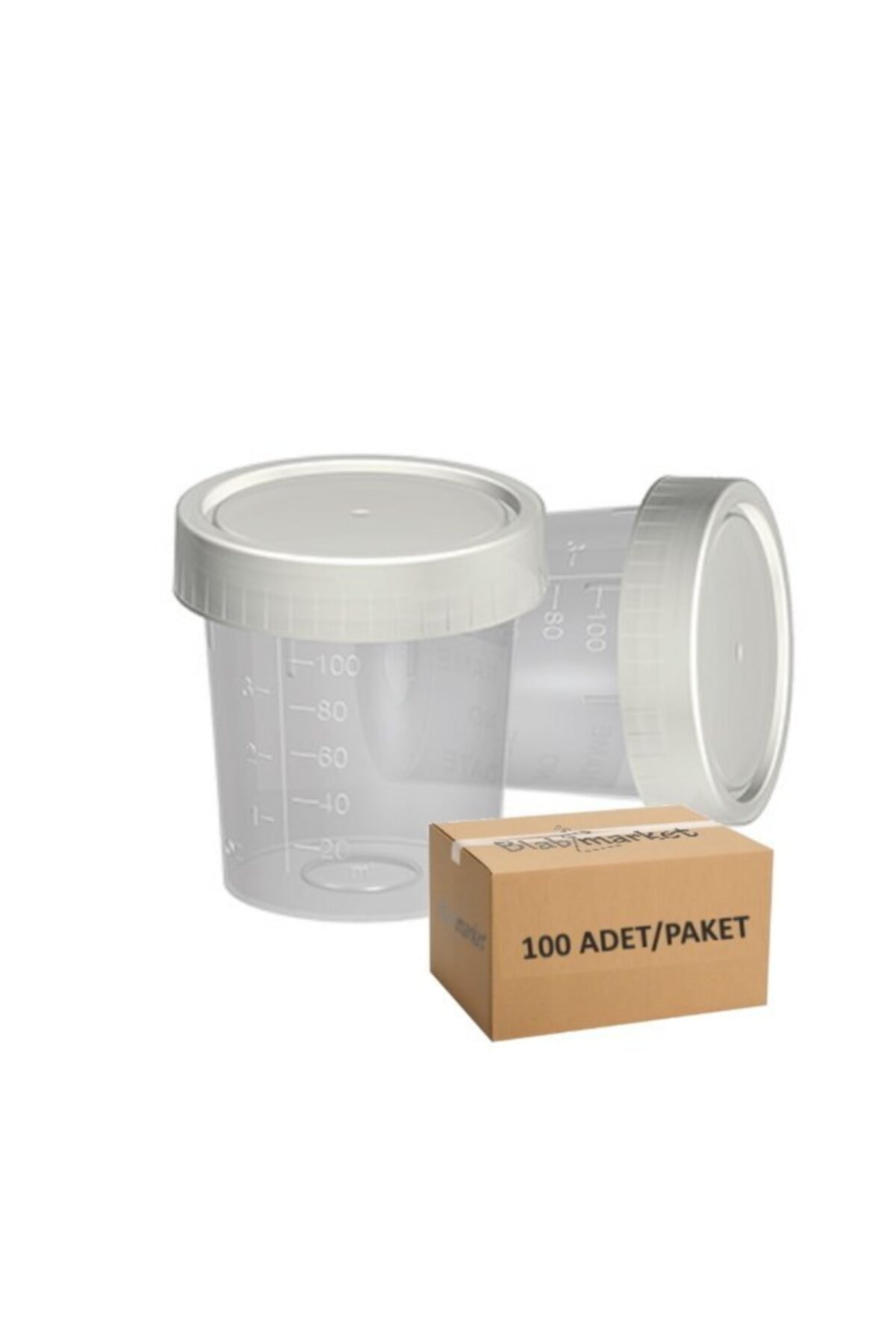 BeyanLab Idrar Numune Kabı 100 Ml - Pnömatik Sistem Non-steril - 100 Adet/paket