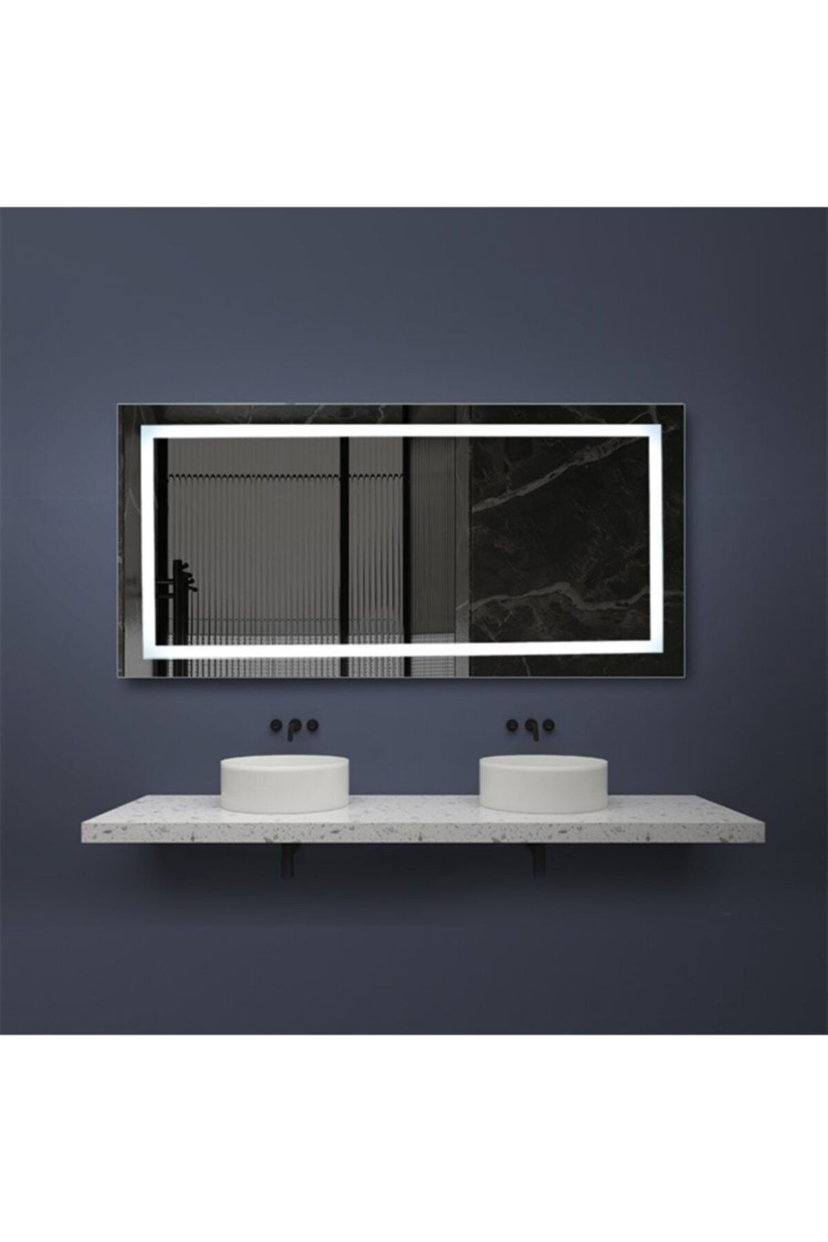 GLOBAL LED MIRROR 90x70 Cm Ledli Ayna Dresuar Hol Koridor Duvar Salon Banyo Wc Ofis Çocuk Yatak Odası Boy