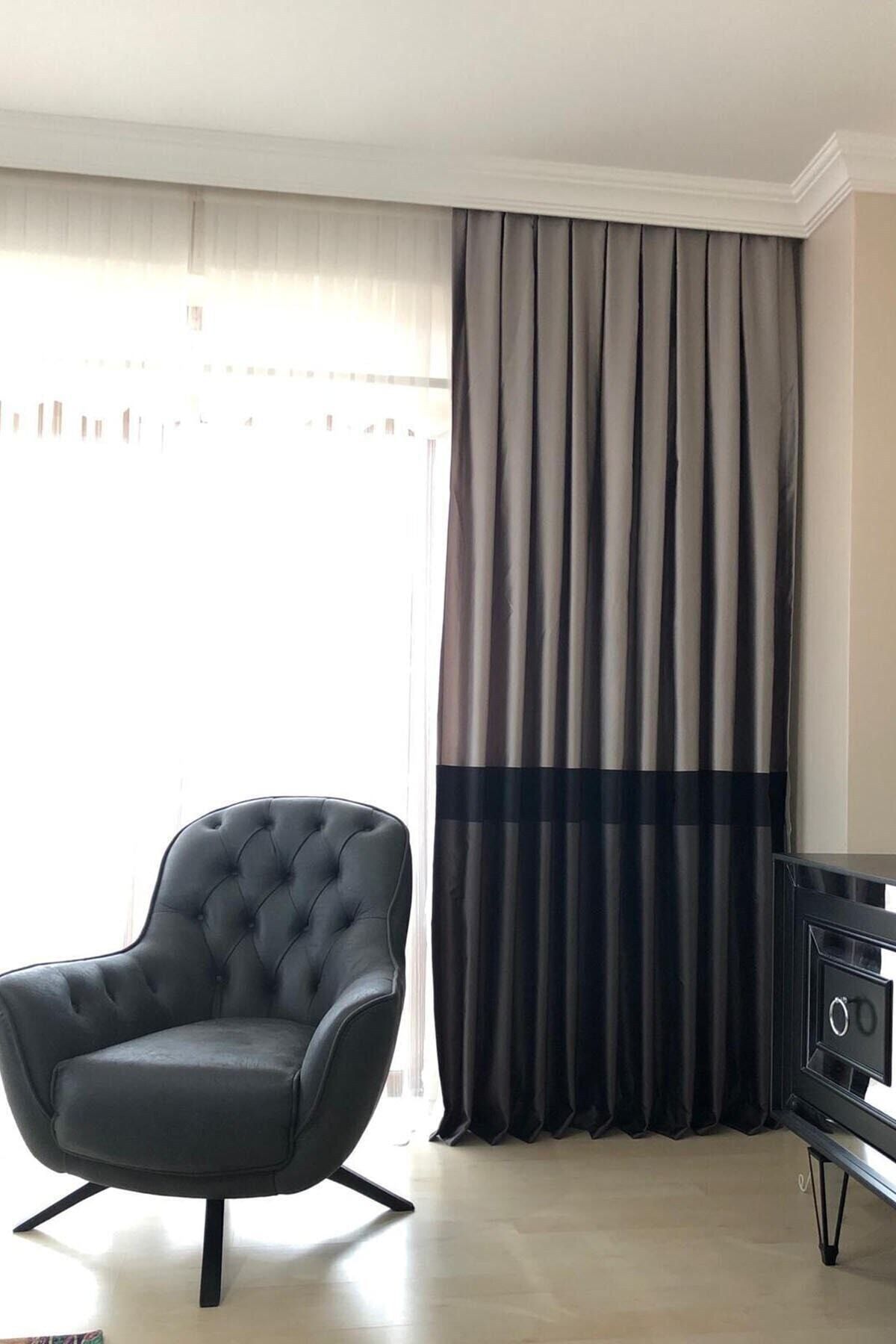 hesaplıperde Milano Fon Perde Gri Antrasit