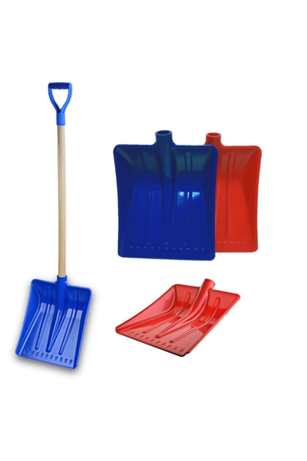 AYBOSS Ergonomik Ahşap Saplı Kar Küreği - Çok Amaçlı Kürek