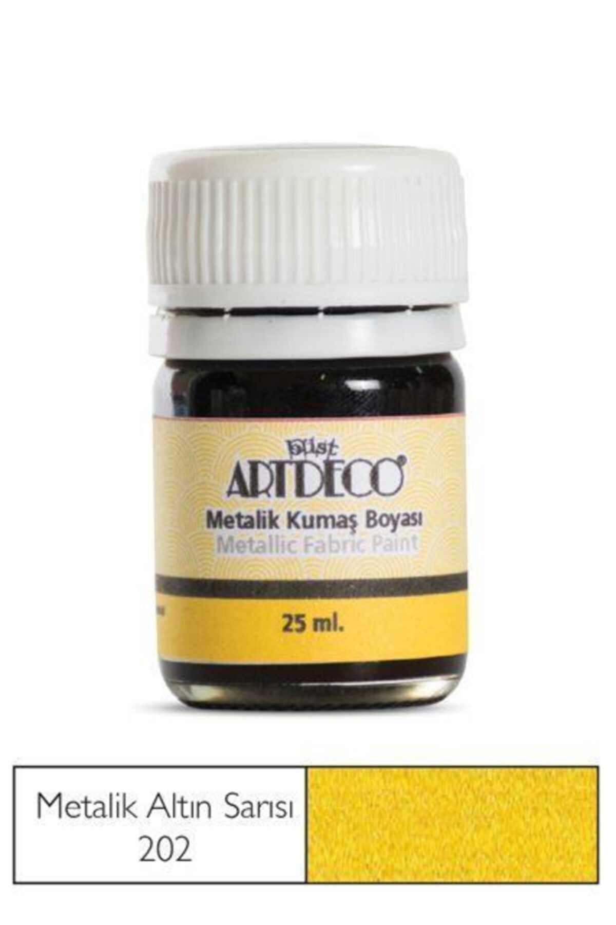Artdeco Metalik Kumaş Boyası 202 Altın Sarısı