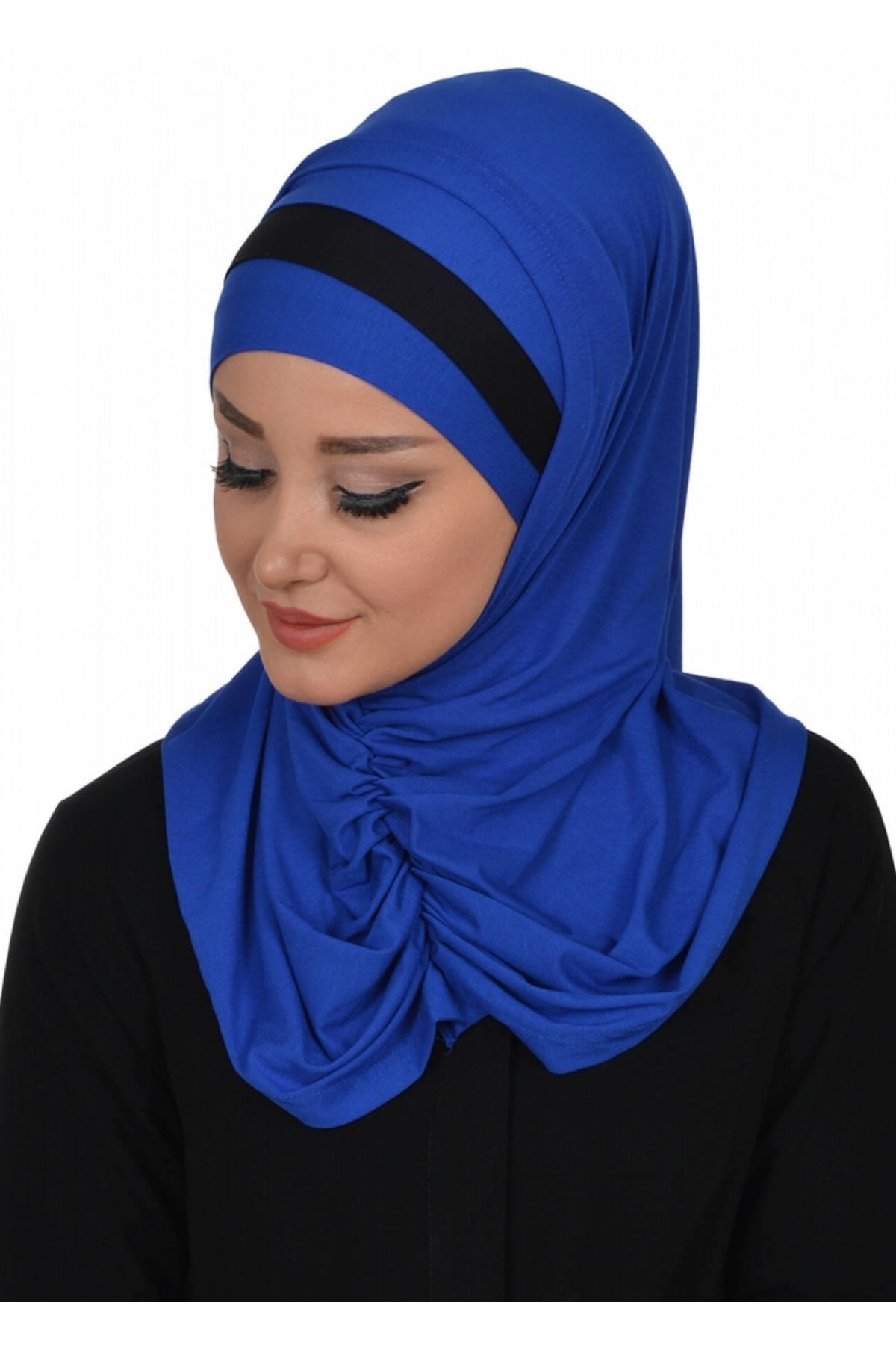 DREAM VEGA Çift Renkli Bone Fular Set Saks - Siyah