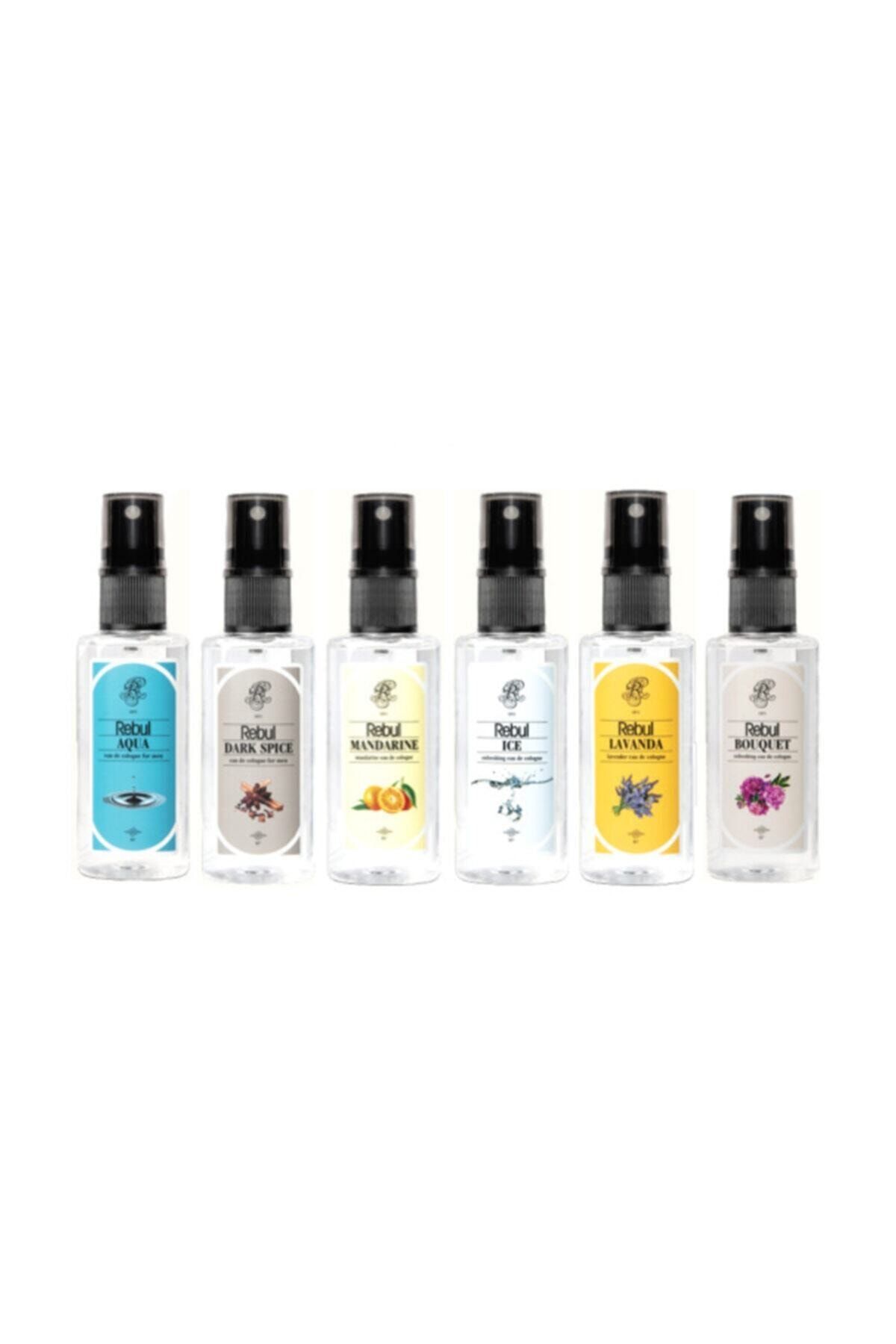 Rebul Kolonya Çeşitleri 50 ml X 6 Adet - Dark Spice-buket-aqua-ıce-mandarine-lavanta