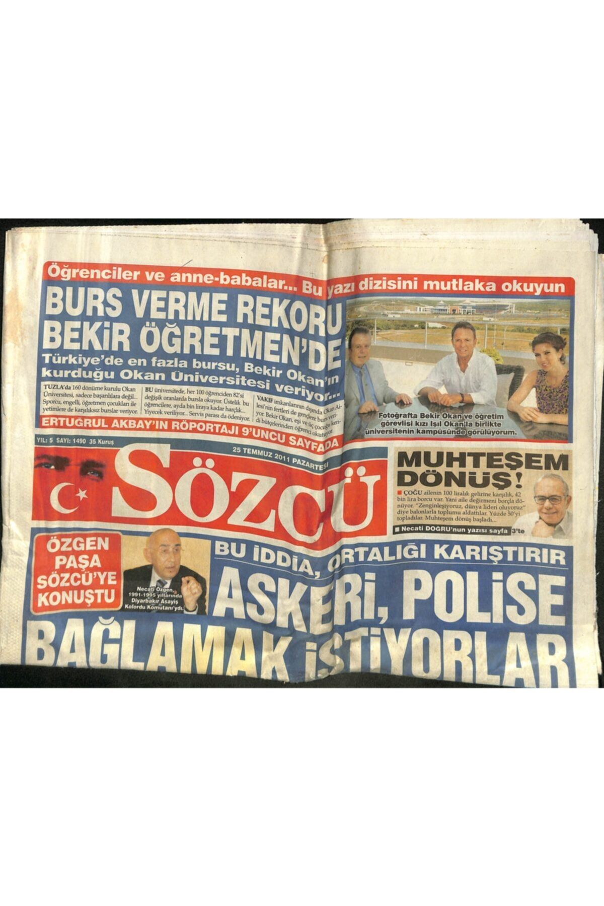 Gökçe Koleksiyon Sözcü Gazetesi 25 Temmuz 2011 Hayranları Amy İçin Ağlıyor Toki Amerikan Kuruluşu Mu