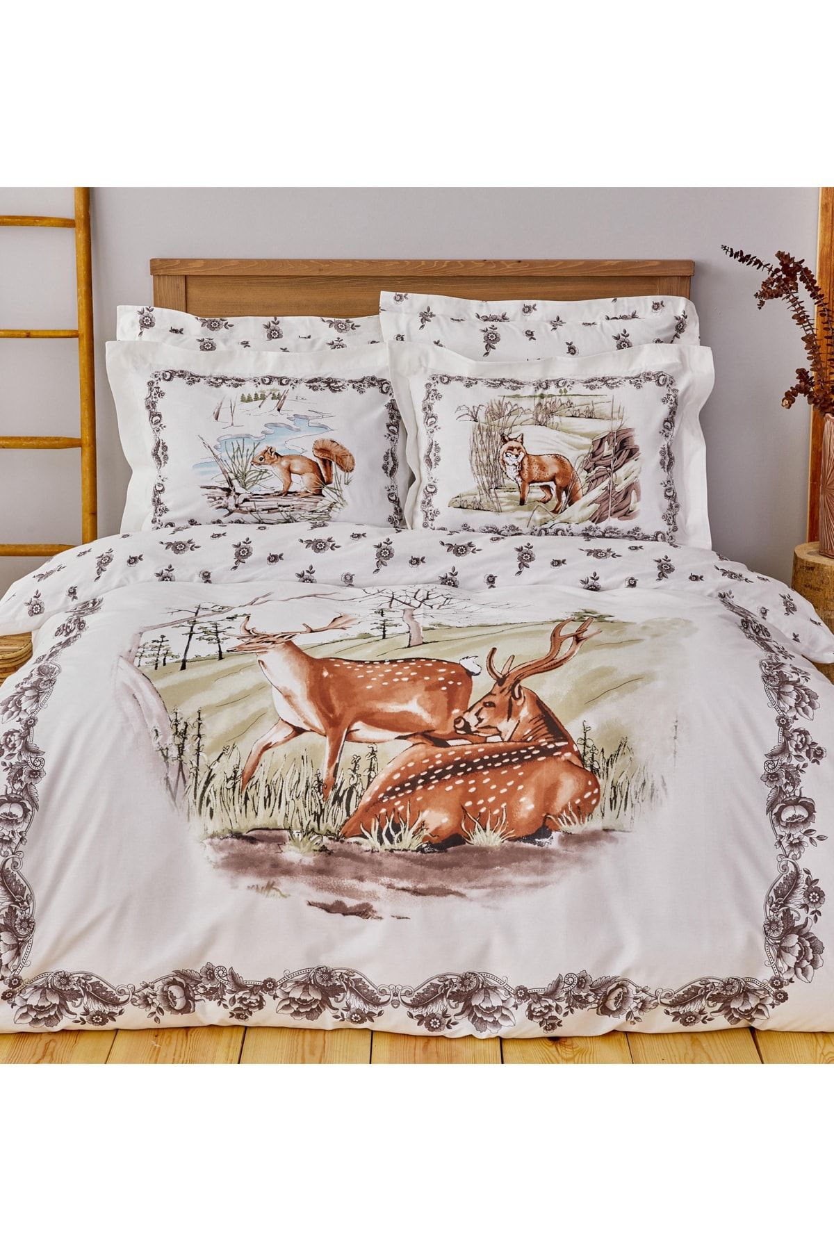 Karaca Home Legend Grove Kahverengi %100 Pamuk Çift Kişilik Nevresim Takımı