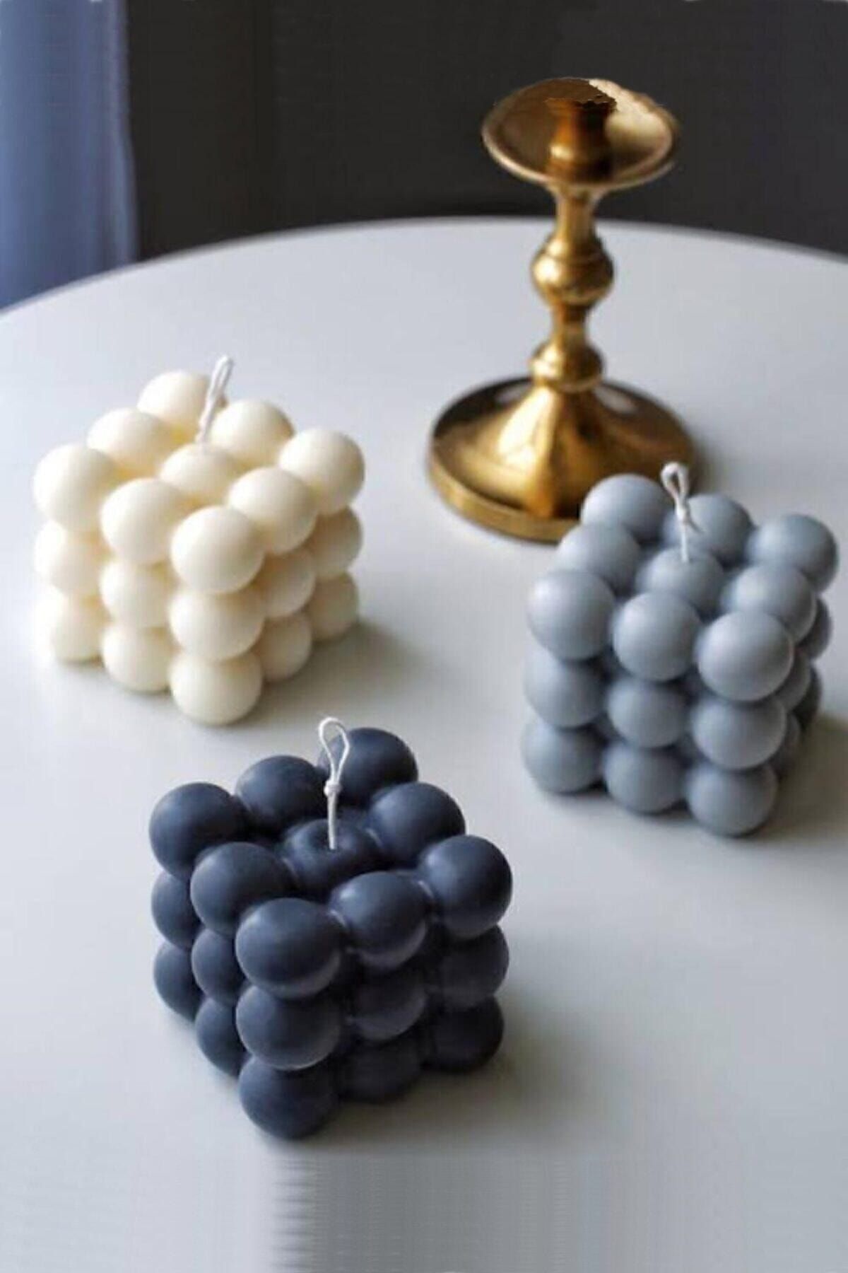 Otantik Bubble Candle Mum, Kokulu Dekoratif Mum El Yapımı %100 Doğal Mum