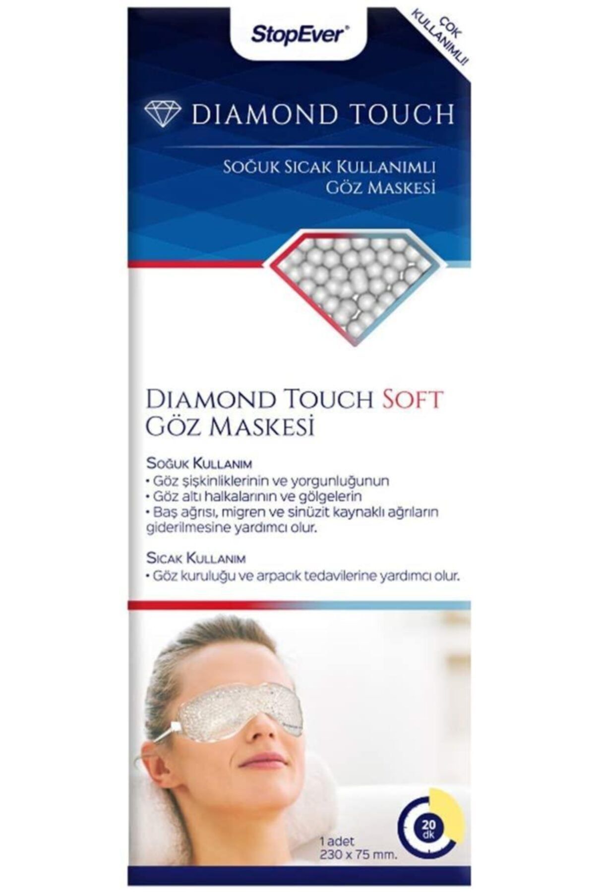 StopEver Diamond Touch Soft Göz Maskesi -soğuk Sıcak Kullanımlı