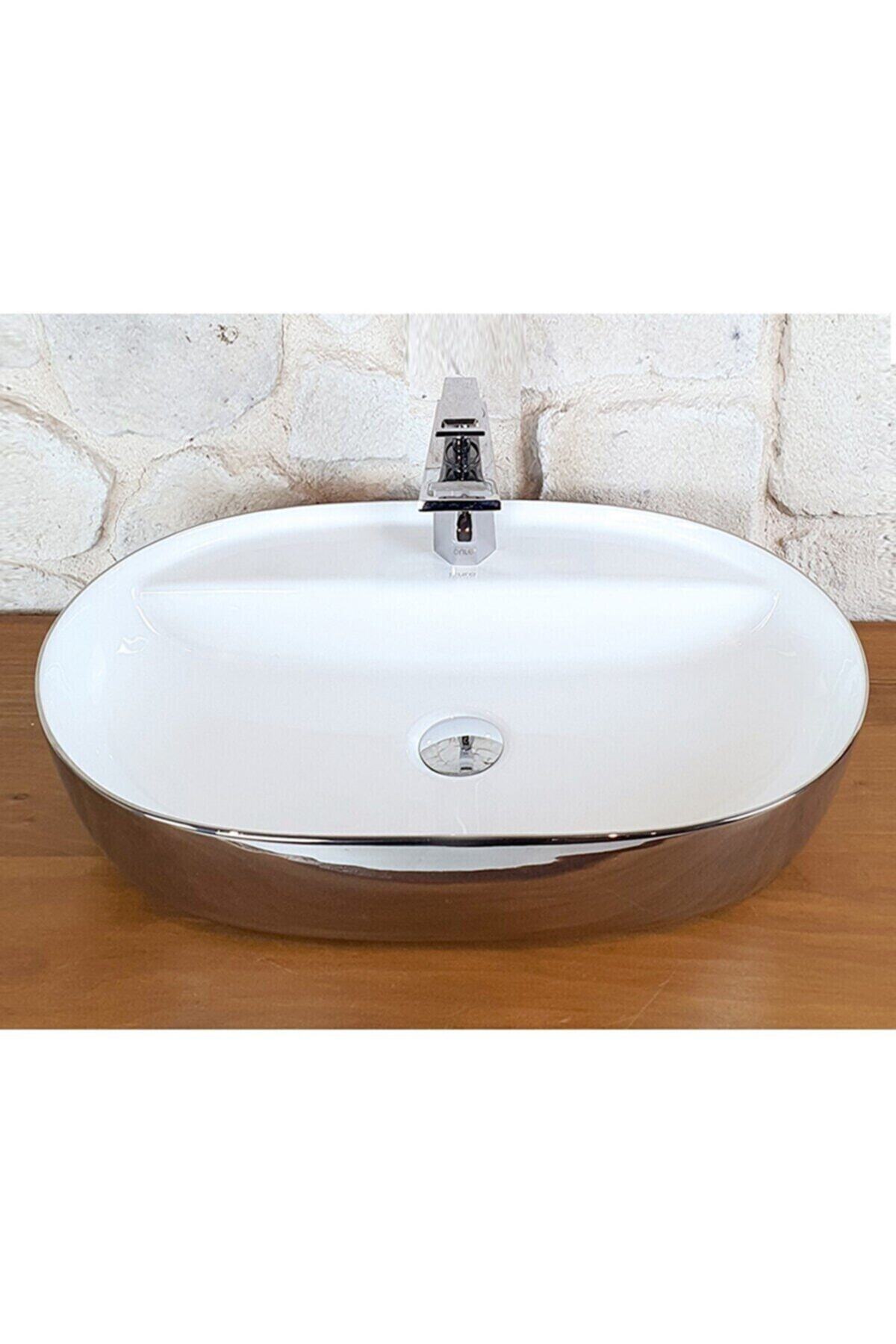 Pure Concept Gümüş Beyaz Çanak Lavabo