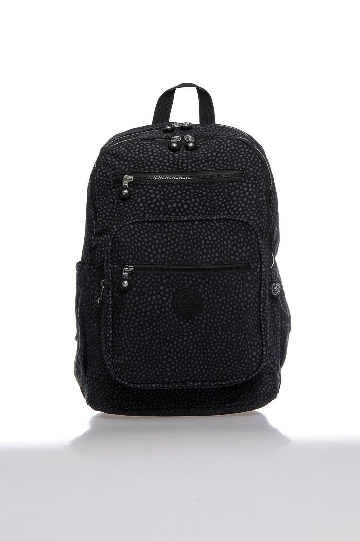 SMART BAGS Smbk1218-0091 Puantiyeli/siyah Kadın Sırt Çantası