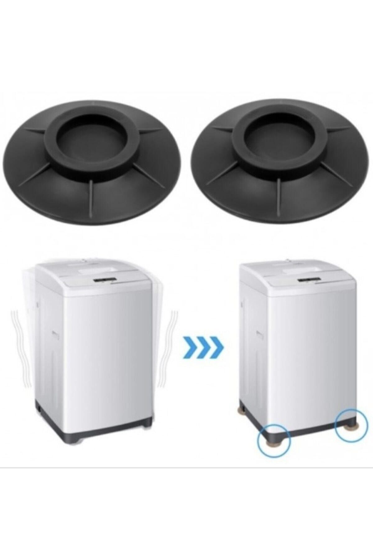 pratikdunyam Çamaşır Makinesi Titreşim Engelleyici Stoper Sabitleyici (siyah 4 Lü Set)