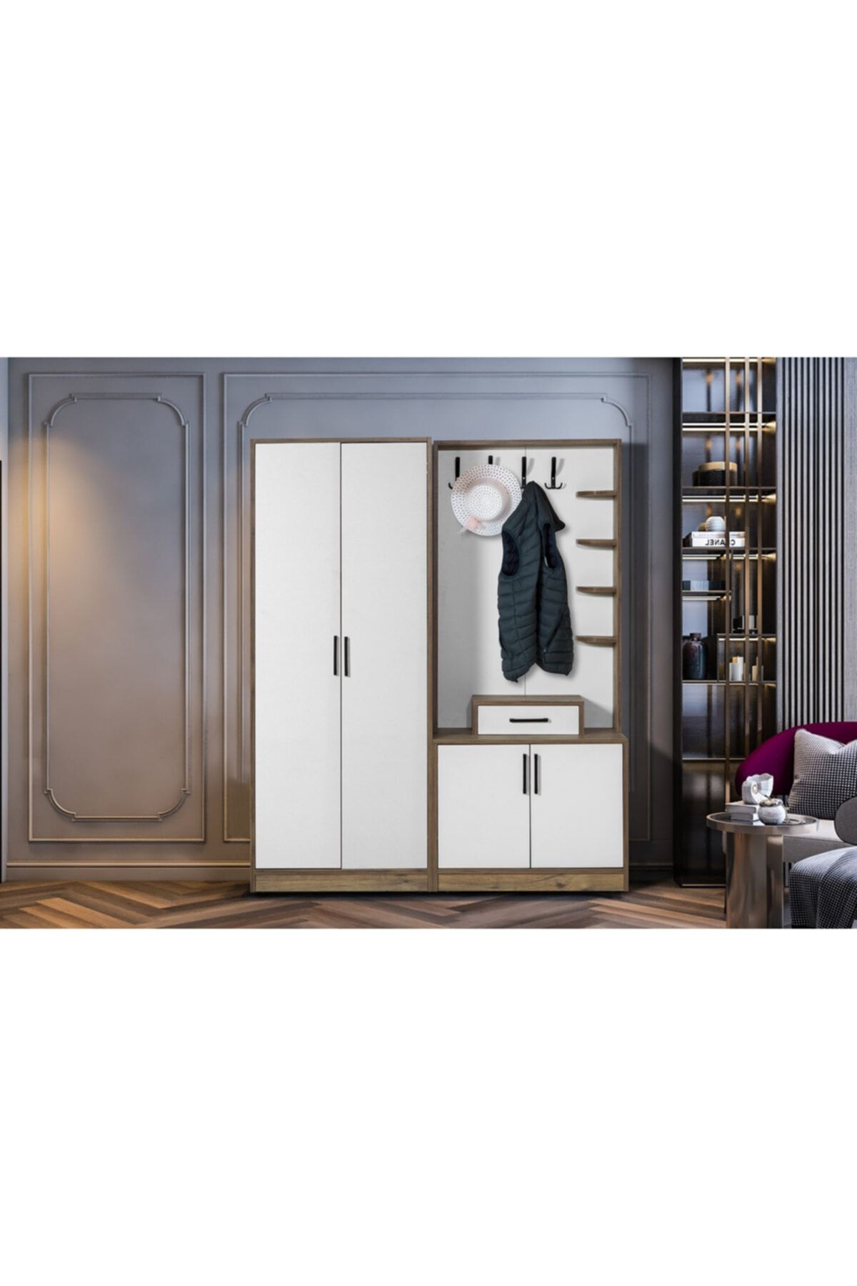 Moderniya Mobilya Loft 2 Kapılı Portmanto