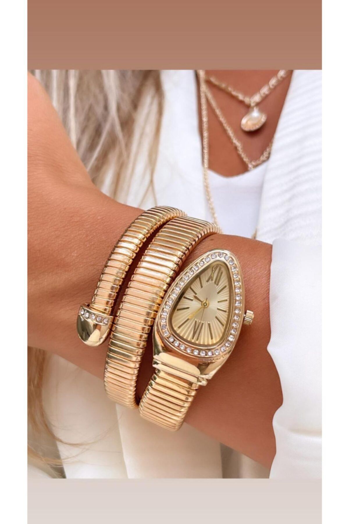 Spectrum Yılan Model Bayan Kol Saati Rose Gold