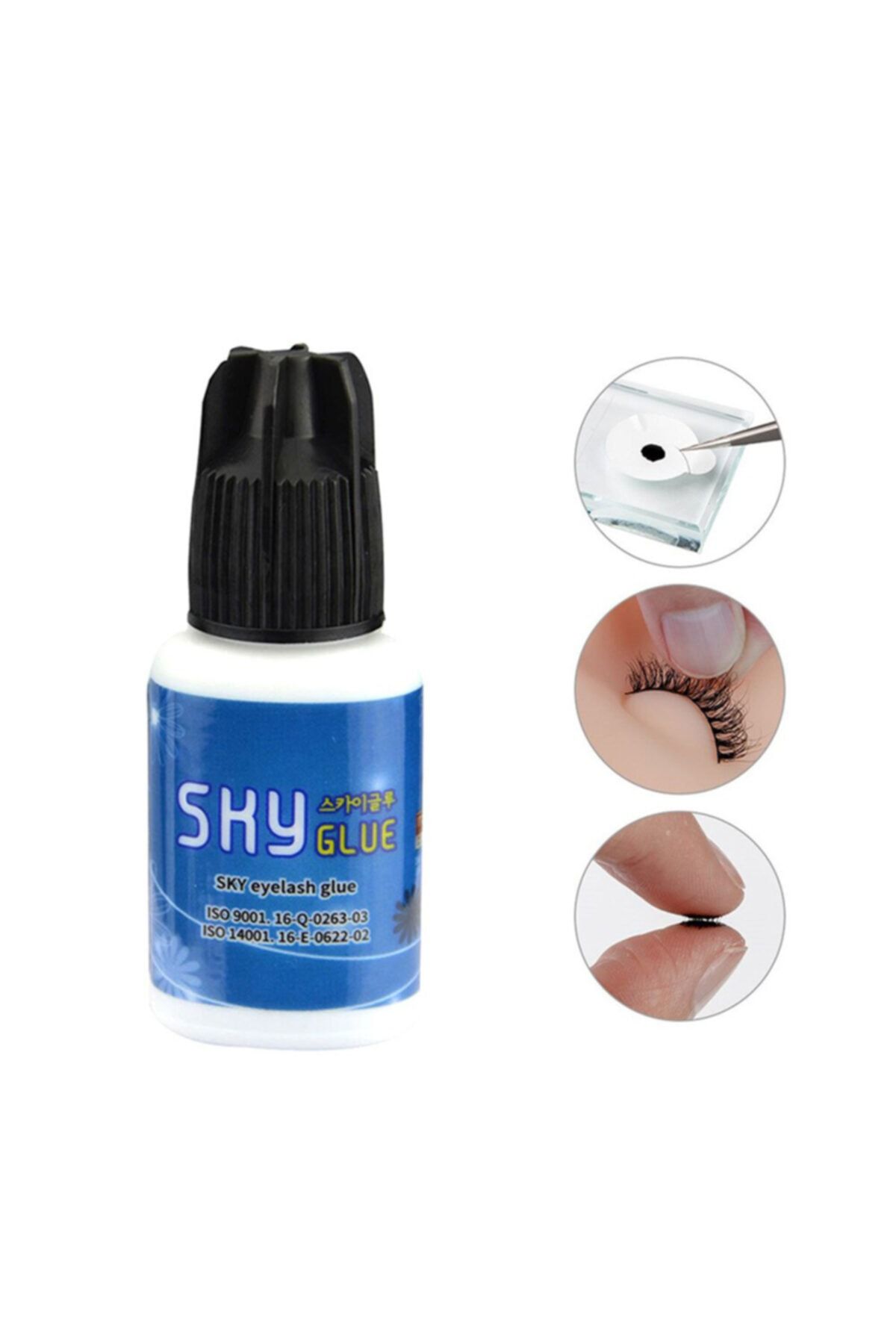 Sky Glue Orijinal Ipek Kirpik Yapıştırıcısı Siyah Sıvı Yapıştırıcı 5 Gr Korea