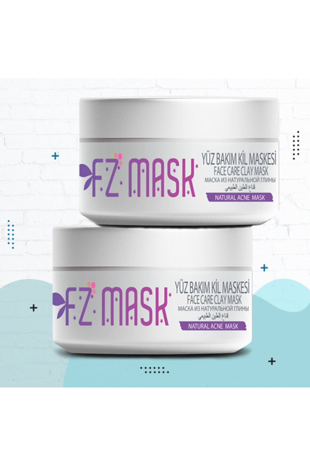 FZ MASK 2 Adet Gri Yüz Bakım Maskesi 300 ml