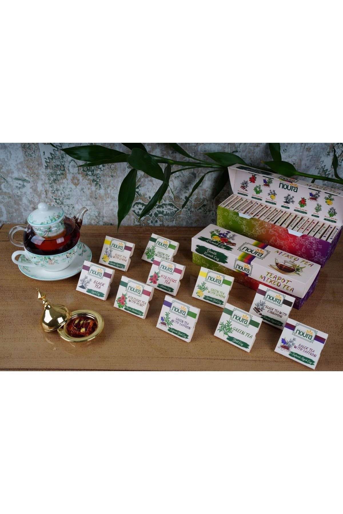 noura natural Demlik Poşet Karışık Çay 22 Adet