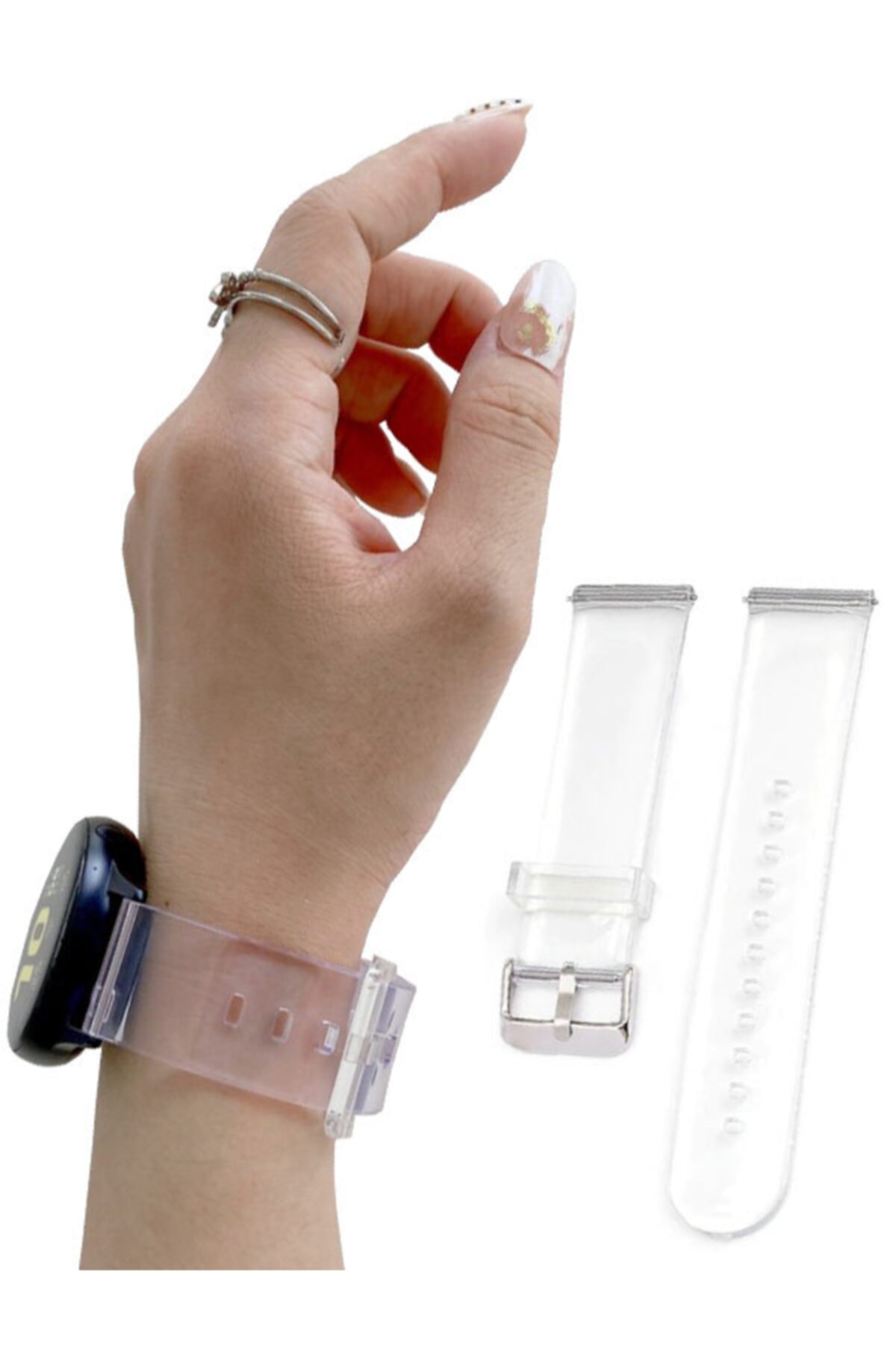 Huawei Gt / Gt2 46 Mm Uyumlu Tam Şeffaf Yıkanabilir Akıllı Saat Kordon