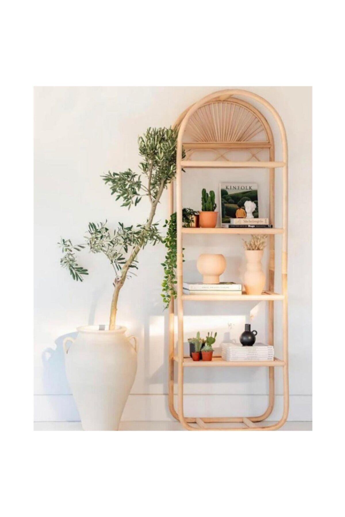 ReHome Designe Palm Rattan Bookself Kitaplık