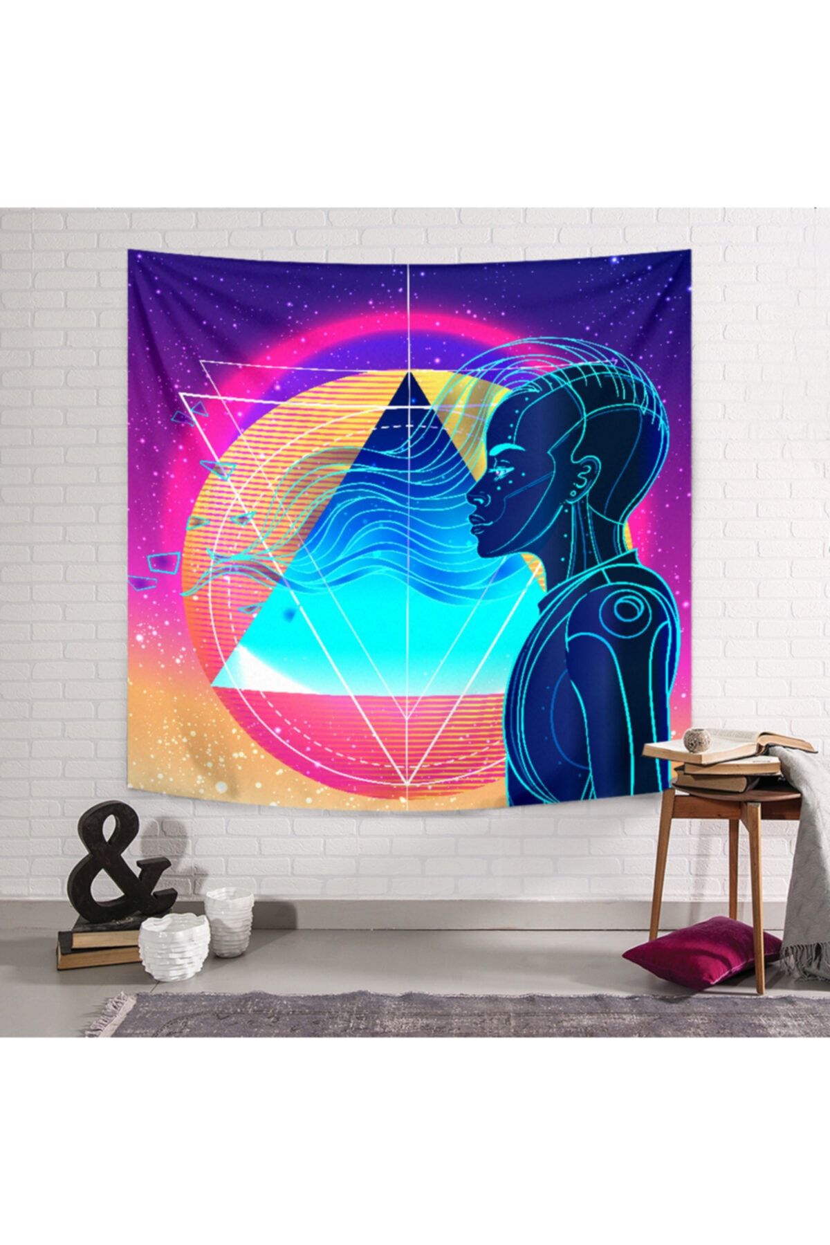 PASAJ HOME Synthwave Girl Duvar Örtüsü
