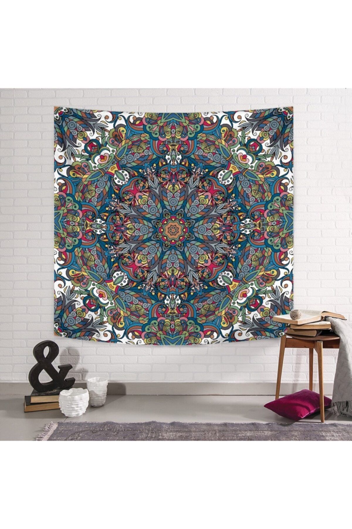 PASAJ HOME Rengarenk Etnik Mandala Duvar Örtüsü