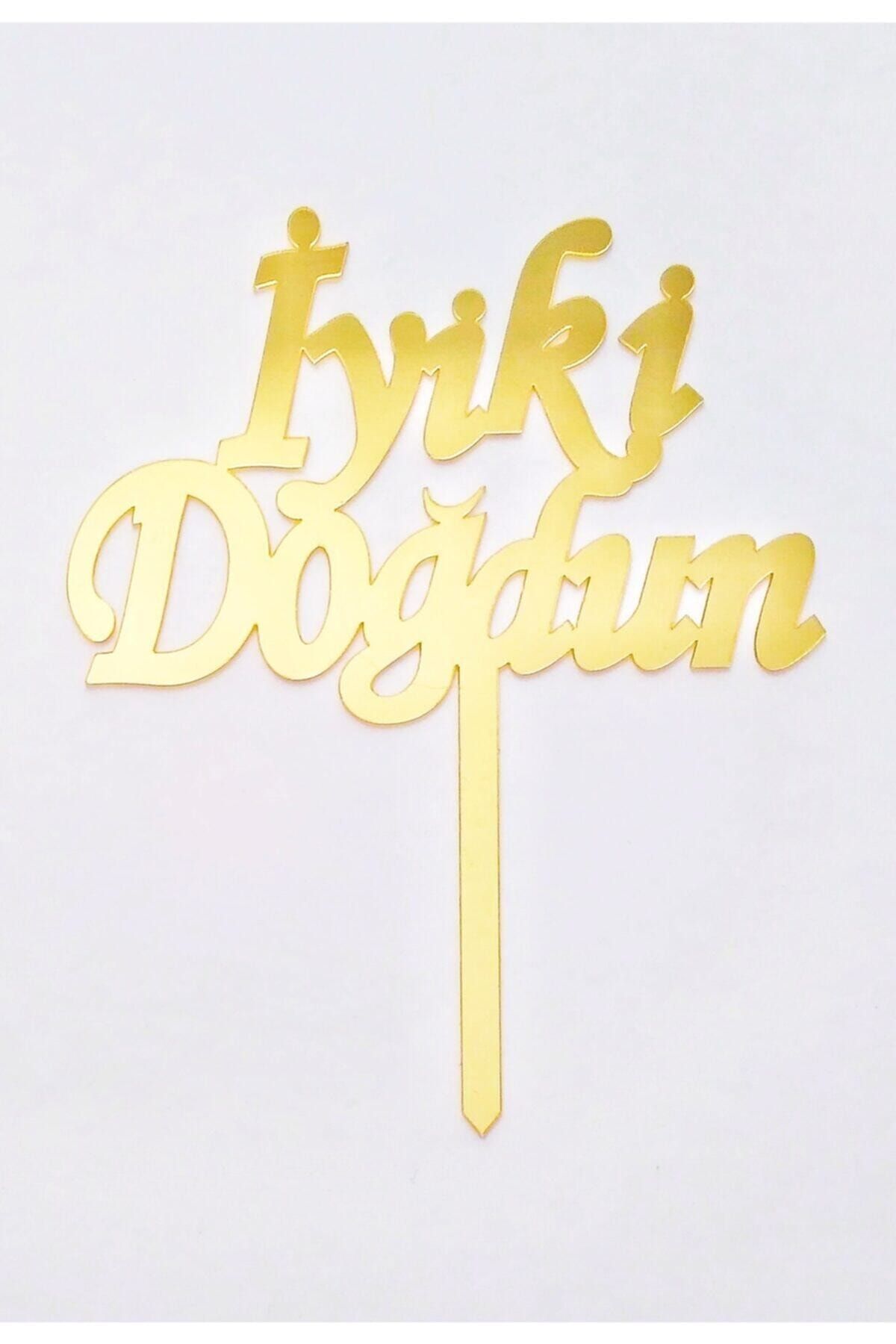 Pozitif Deco Iyiki Doğdun Pleksi Pasta Süsü