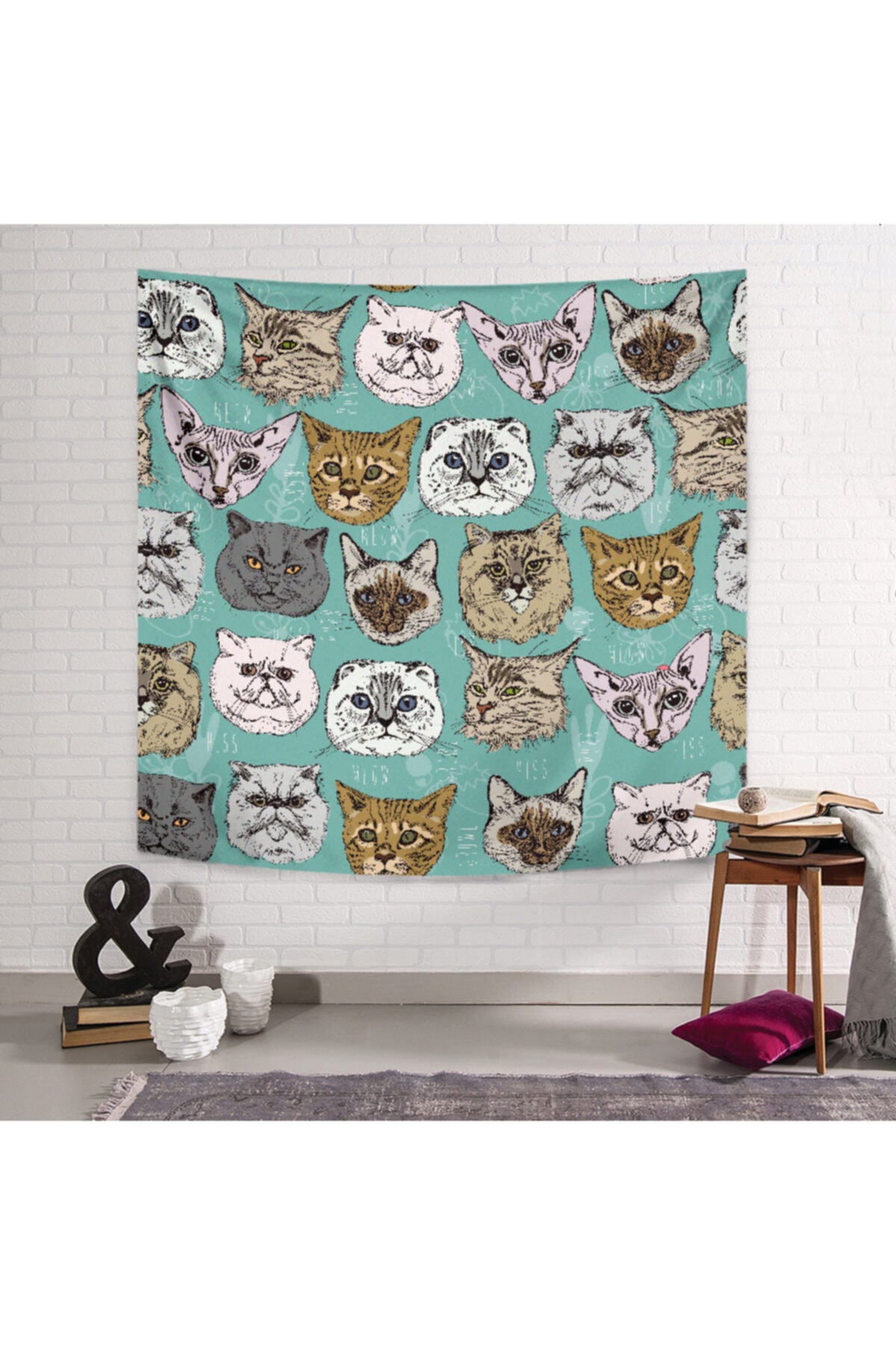 PASAJ HOME Cats 2 Duvar Örtüsü