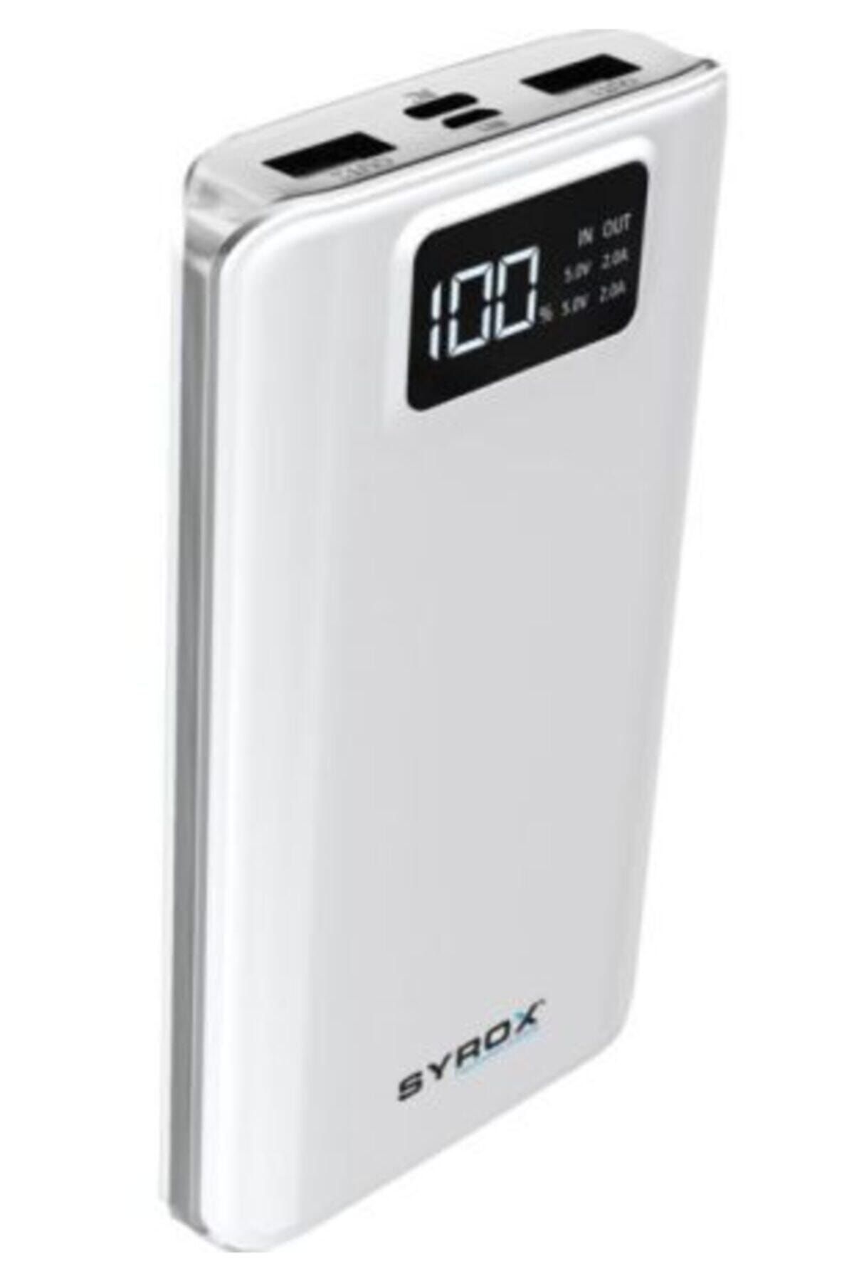 Syrox Powerbank Taşınabilir Batarya Led Ekranlı 20000mah Pb107 Beyaz